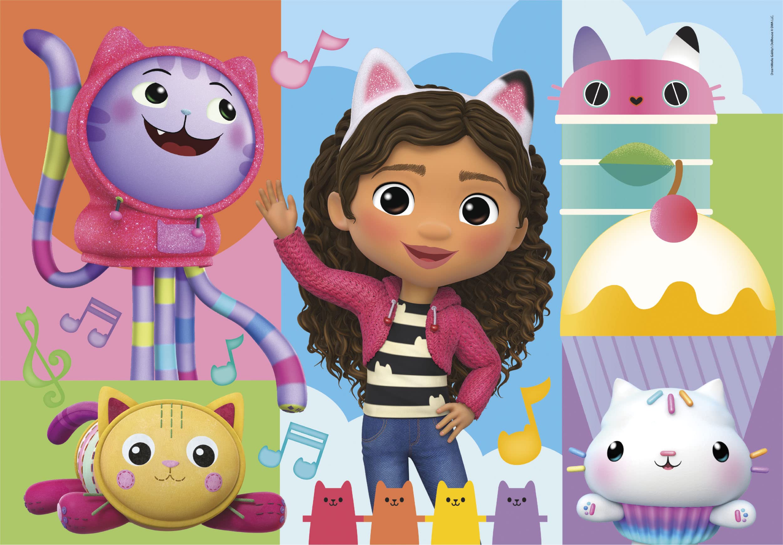 Clementoni Gabby's Dollhouse Puzzle - 2 x 60-Piece Jigsaw Puzzles for Kids 3