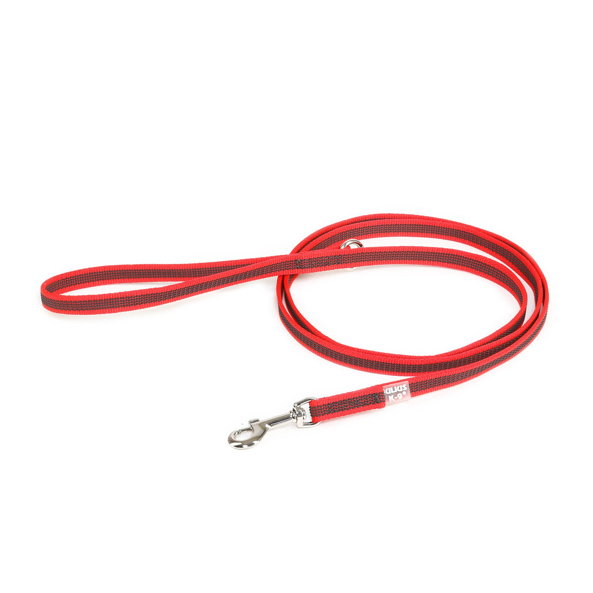 Julius-K9 Super-Grip Training Lead with Handle and O-Ring - 14 mm x 1.8 m, Red-Gray
