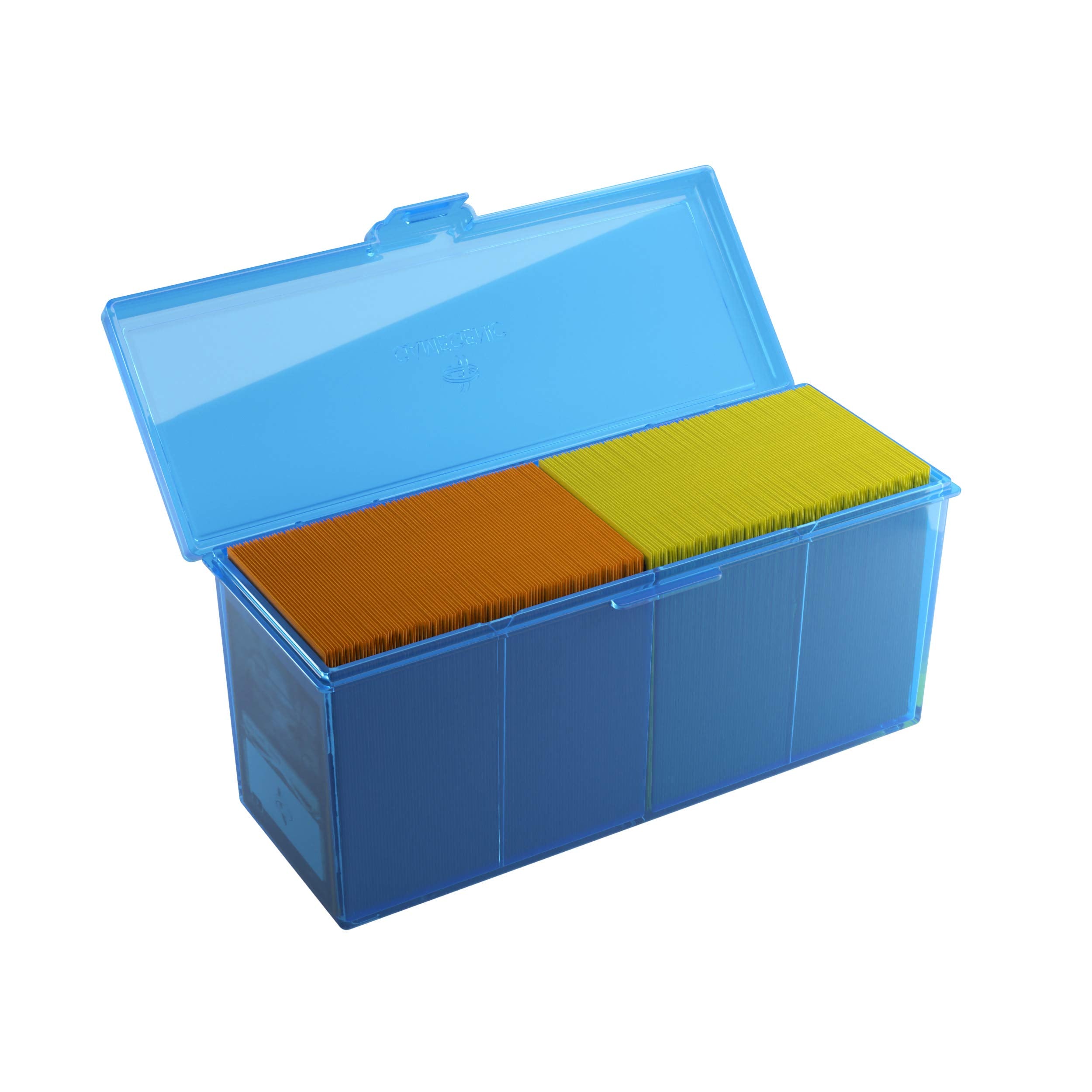 Gamegenic Fourtress 320-Card Deck Holder - Rigid Stackable Box with Lock, Blue 8