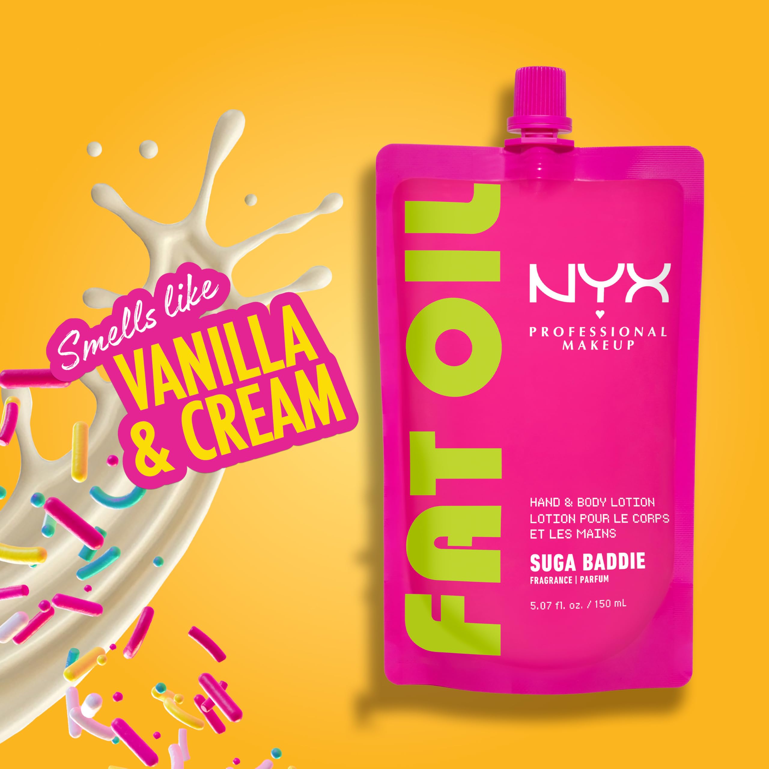 NYX PROFESSIONAL MAKEUP Fat Oil Lightweight Hand & Body Moisturiser Cream | 24H Hydration | Vanilla Scent 3