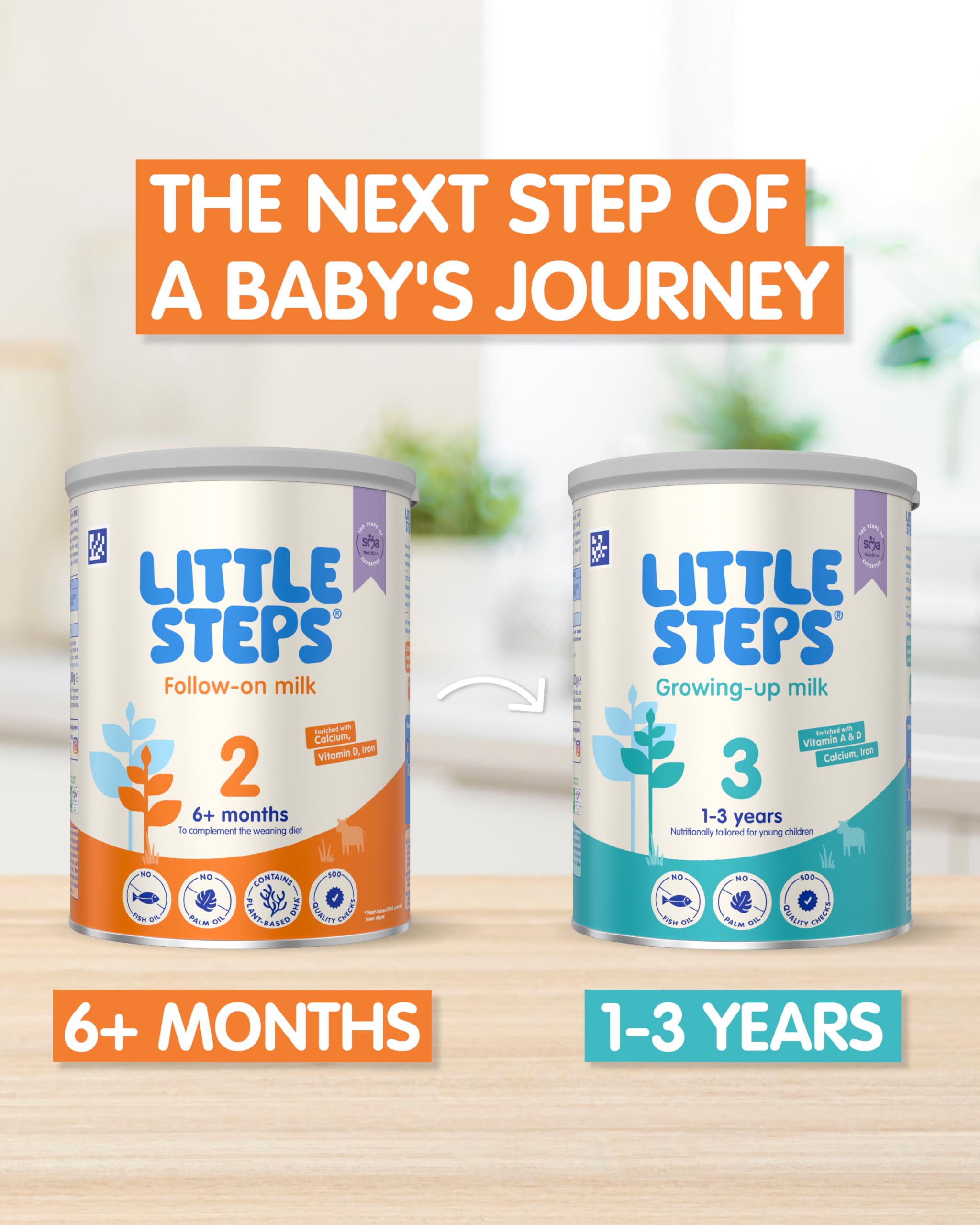 LITTLE STEPS Stage 2 Follow-on Baby Milk Formula Powder - From 6-12 Months, 800g 6