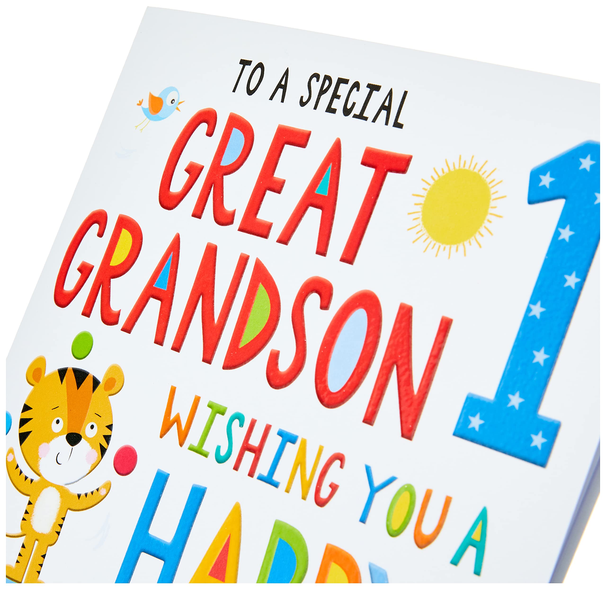 Piccadilly Greetings Age 1 Great Grandson Birthday Card - 9 x 6 Inches 3