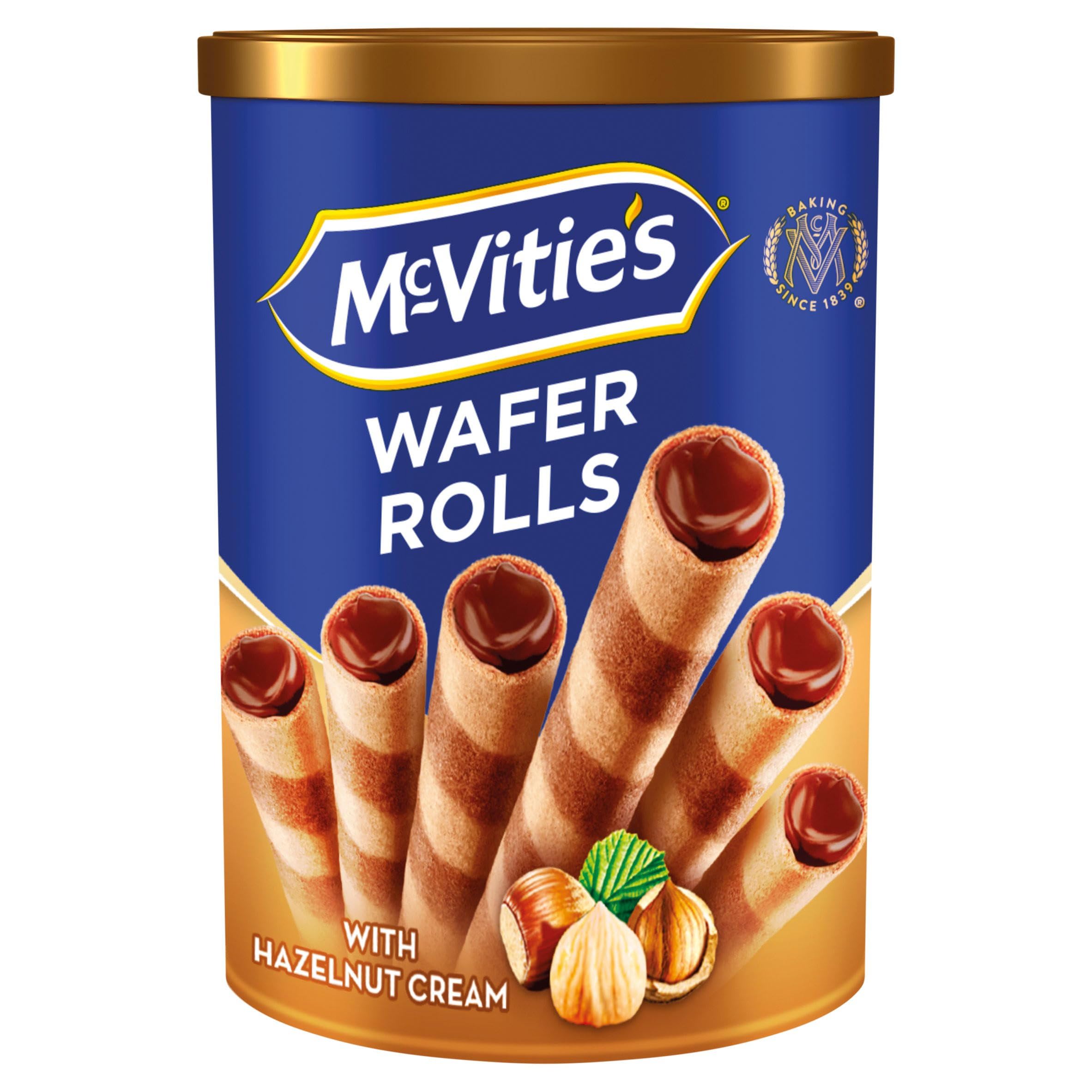 McVitie's Wafer Rolls with Hazelnut Cream Filling - Chocolate Snack Treats | 170g 1