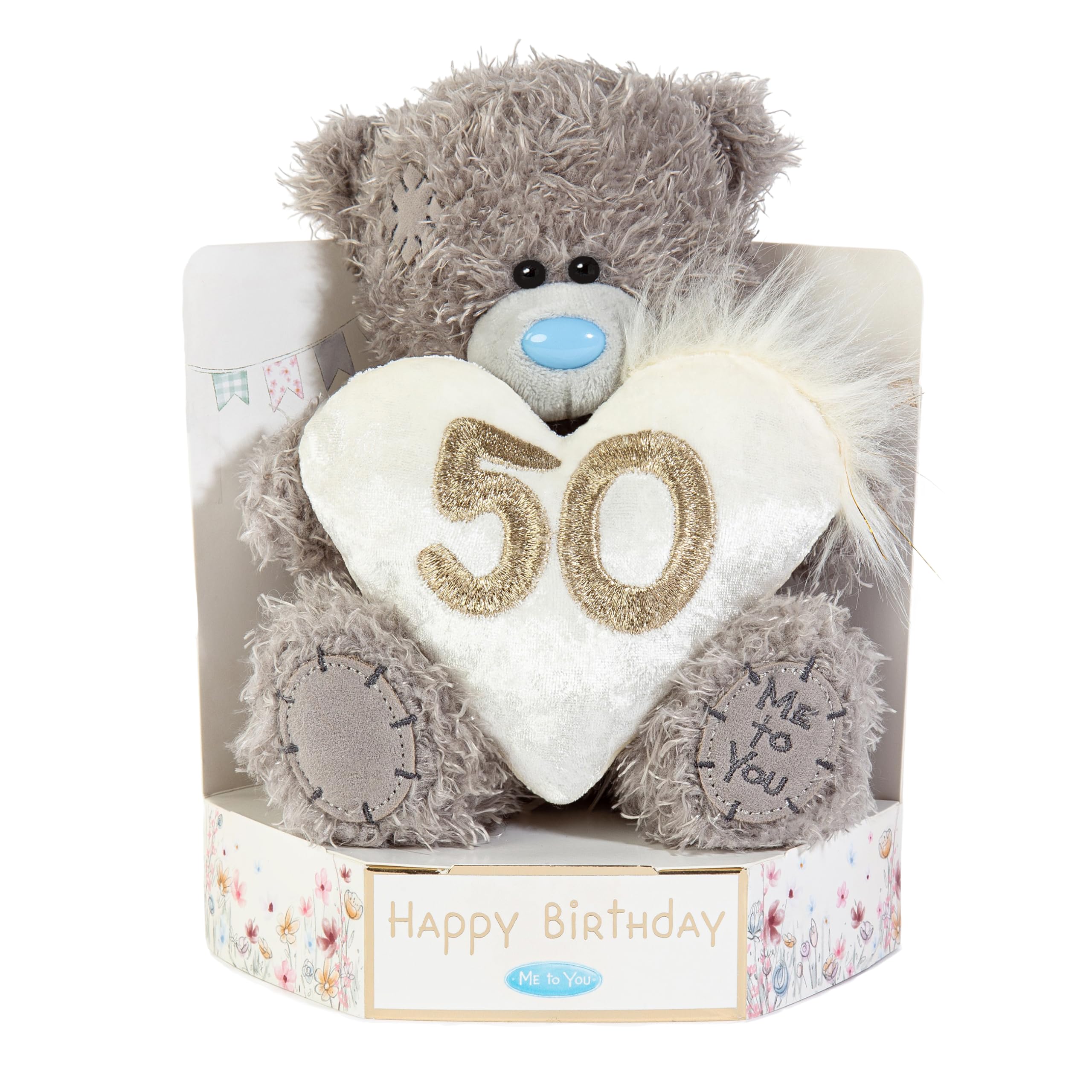 Me To You Bear Tatty Teddy 50th Birthday Plush Bear | 15cm High | Grey 1