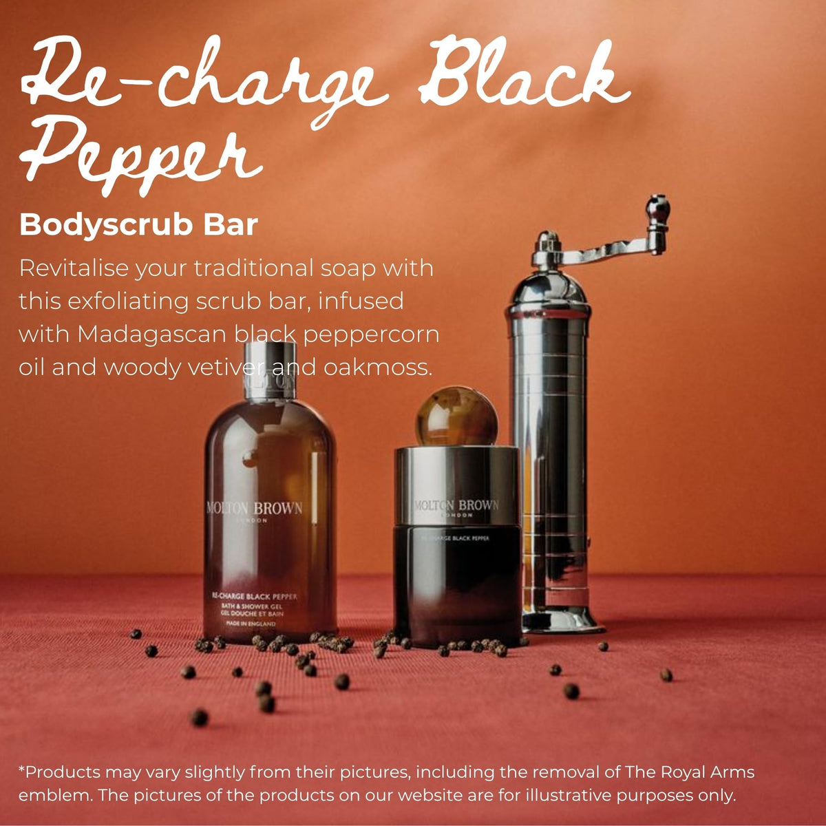 Molton Brown Re-Charge Black Pepper Bodyscrub Bar - 250 g