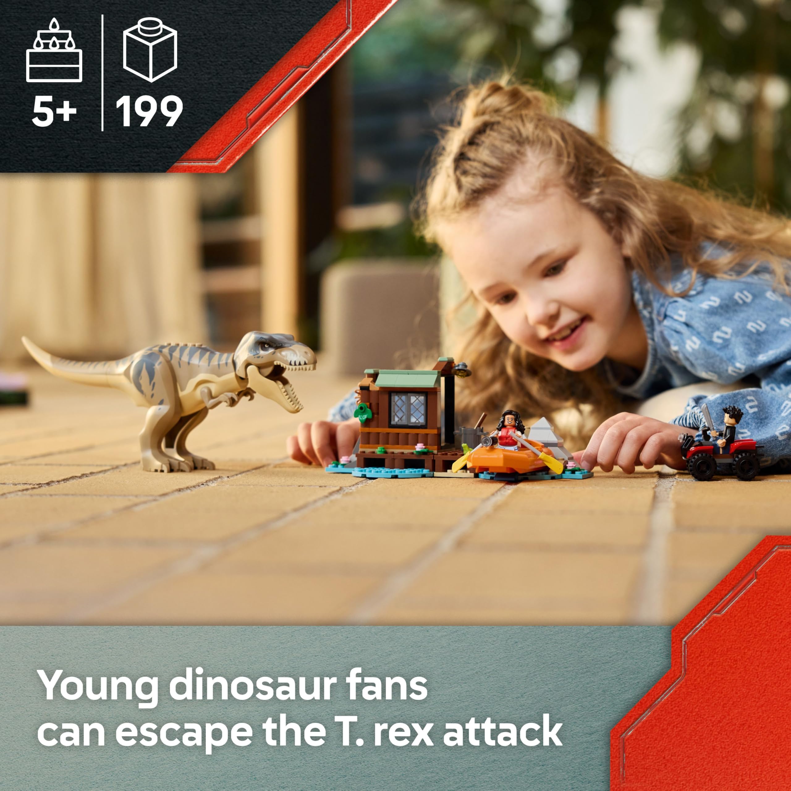 LEGO Jurassic World T. rex River Escape Building Set 76975 | Ages 5+ 2