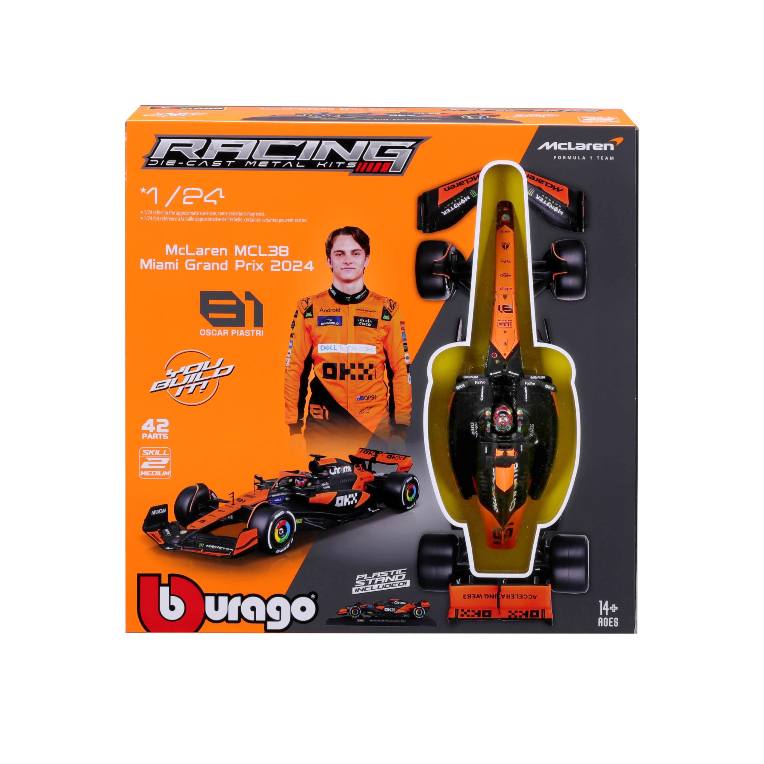 Bburago Build-It-Yourself Die-Cast Formula 1 Model Kit - McLaren MCL38 | Ages 8+ 2