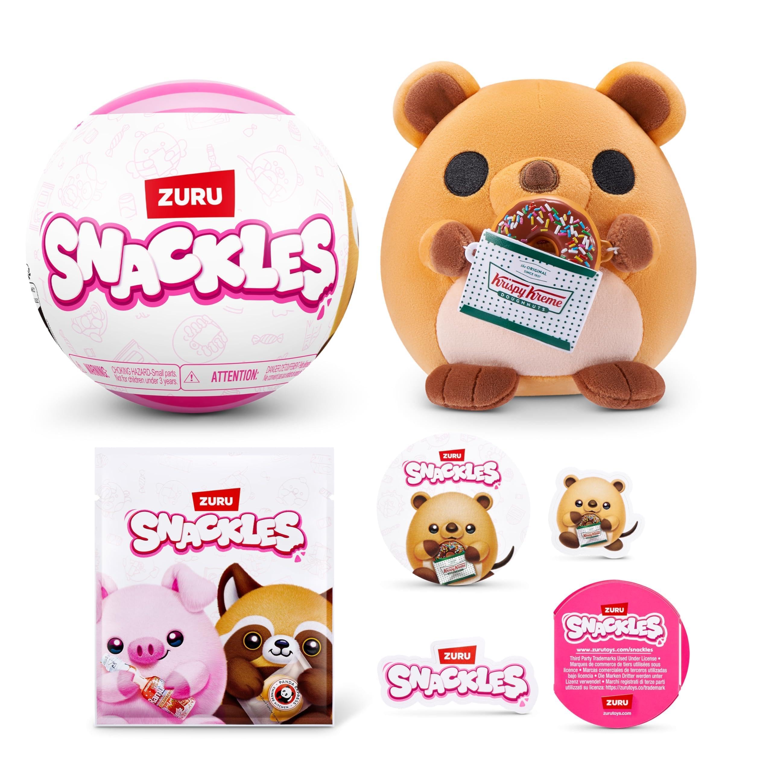 Snackles Series 3 5-inch Plush with Snack Accessory by ZURU | Polyester | Ages 3+ 1