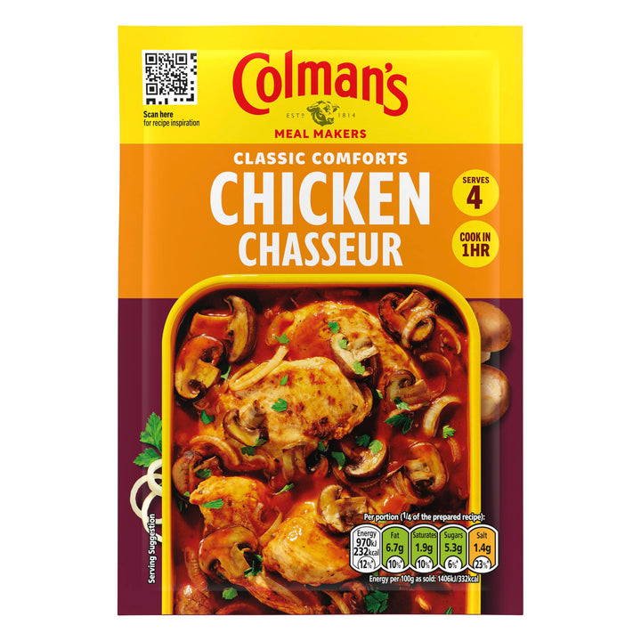 Colman's Chicken Chasseur Meal Maker - Recipe Mix for Rich Comfort Food
