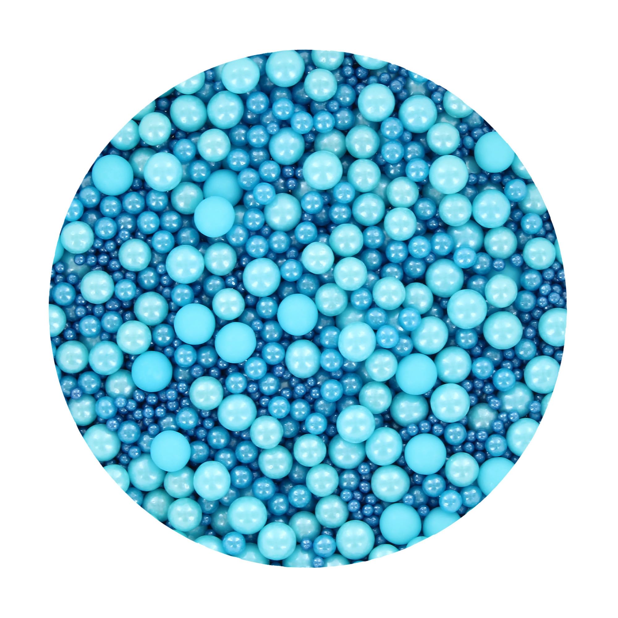 Baked With Love Blue Pearls Sprinkles - 100g Bottle | Edible Cake Decorations