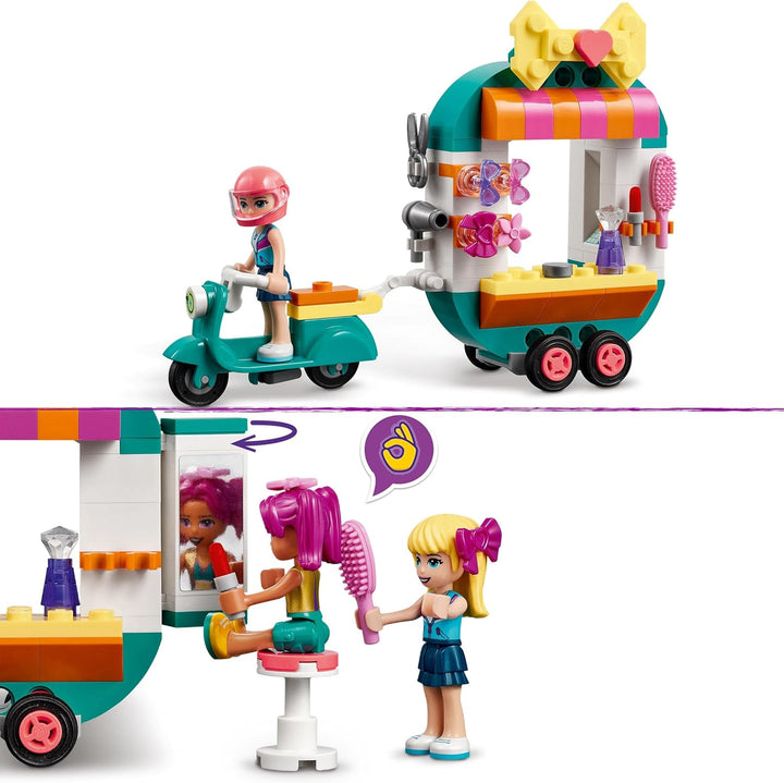 LEGO 41719 Friends Mobile Fashion Boutique Shop and Hair Salon Playset, Creative Building Toy for Kids Ages 6+