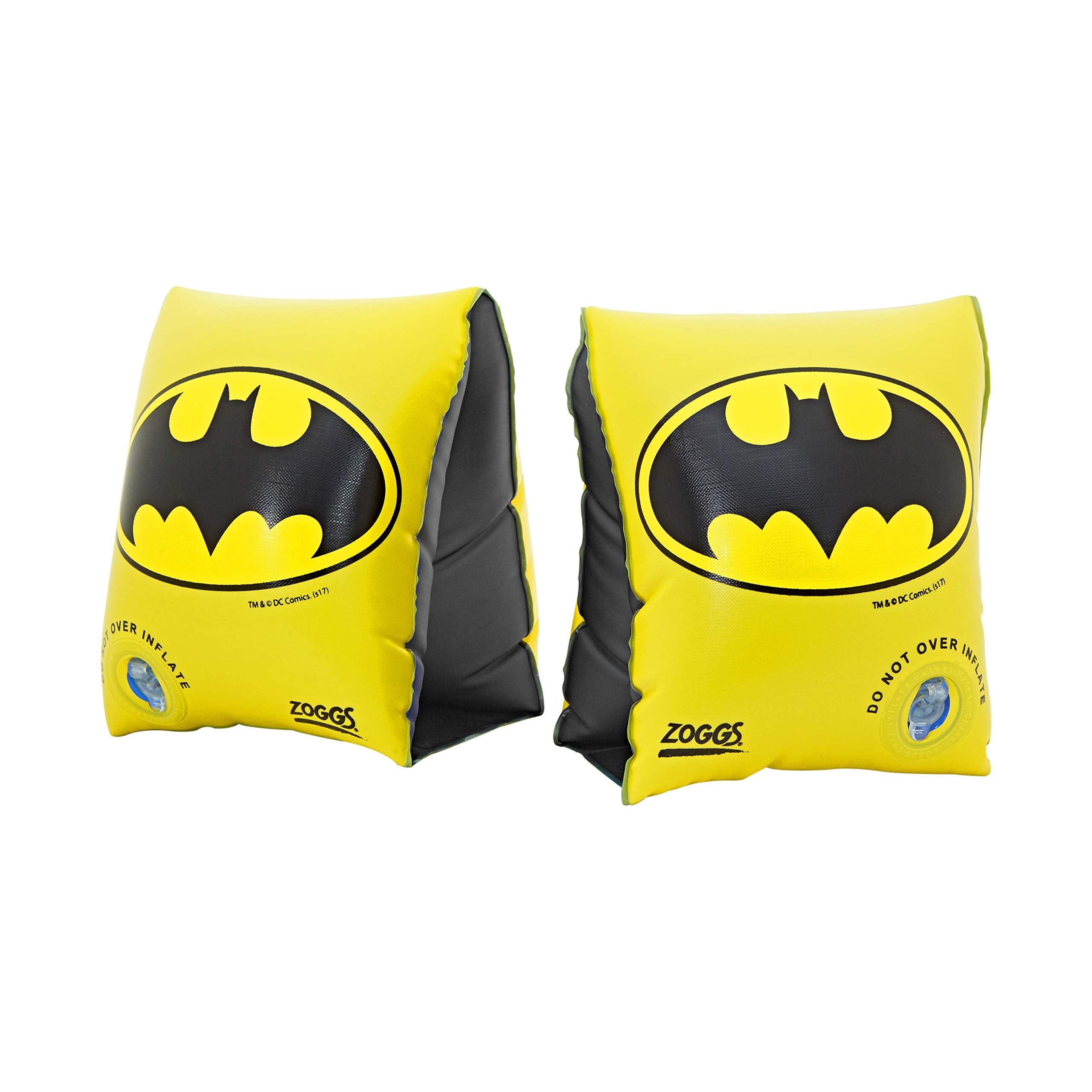 Zoggs Kids' Batman Inflatable Armbands - 1-6 Years | Heavy Duty Vylux | Easy Inflate Valves