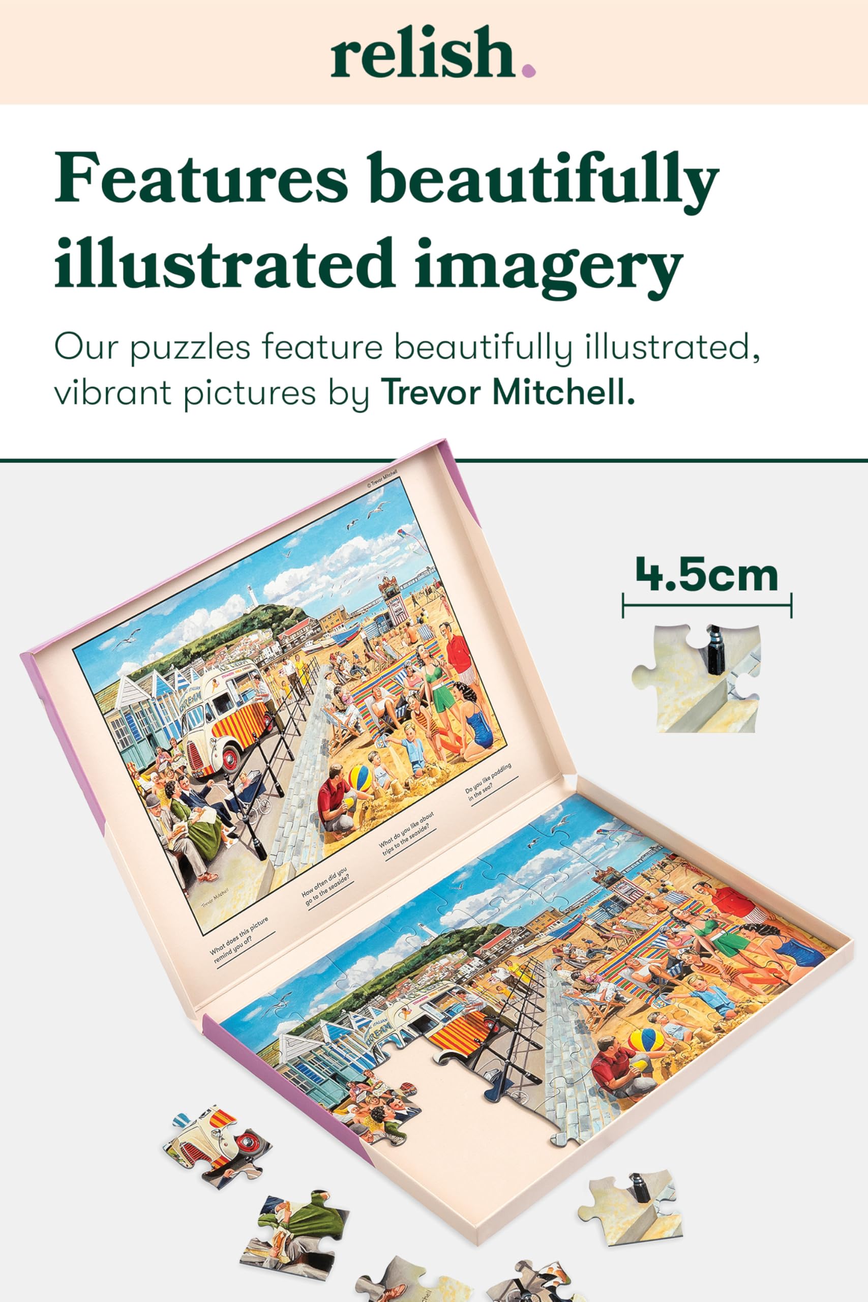 Relish Dementia Friendly Jigsaw Puzzle - Seaside Nostalgia | 35 Large Pieces 4
