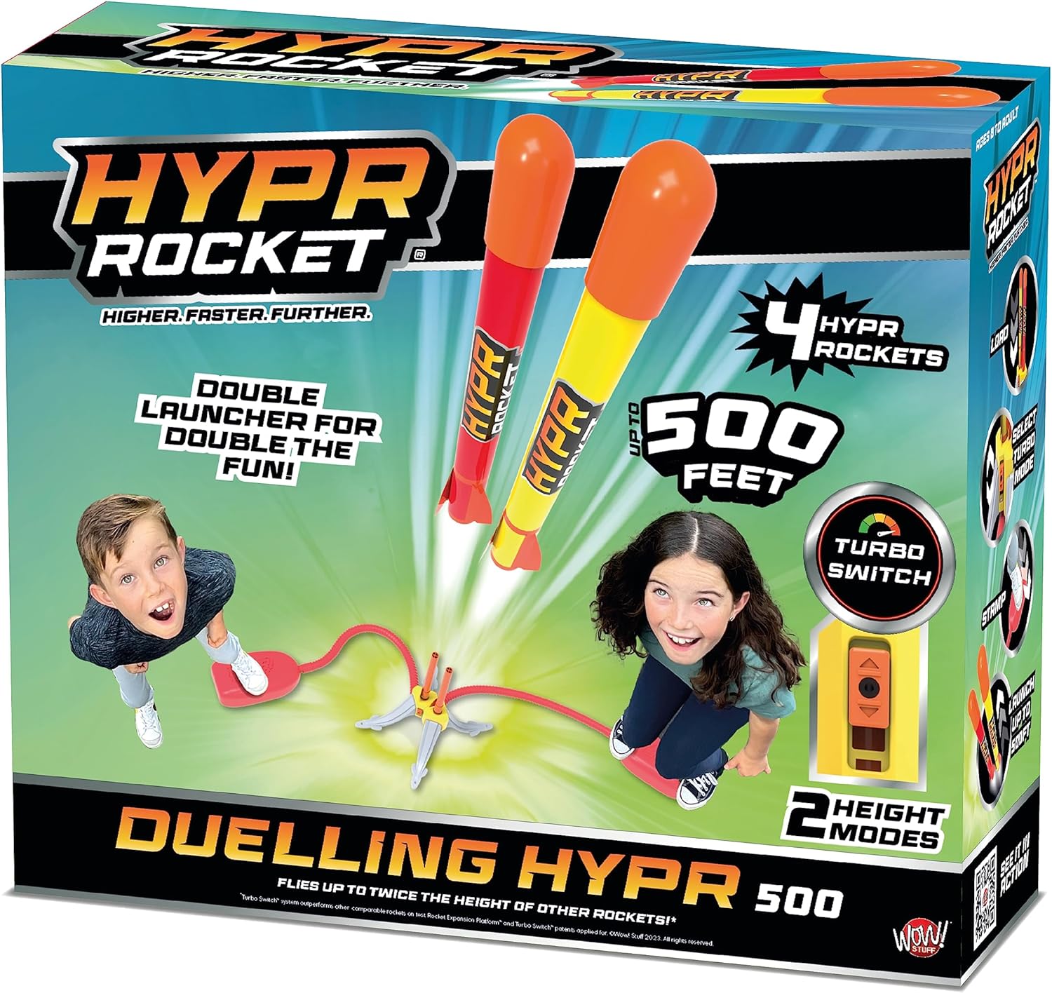 WOW! STUFF HYPR Duelling Battle Rocket - Outdoor Stomp Rocket Playset for Kids 5+ 3