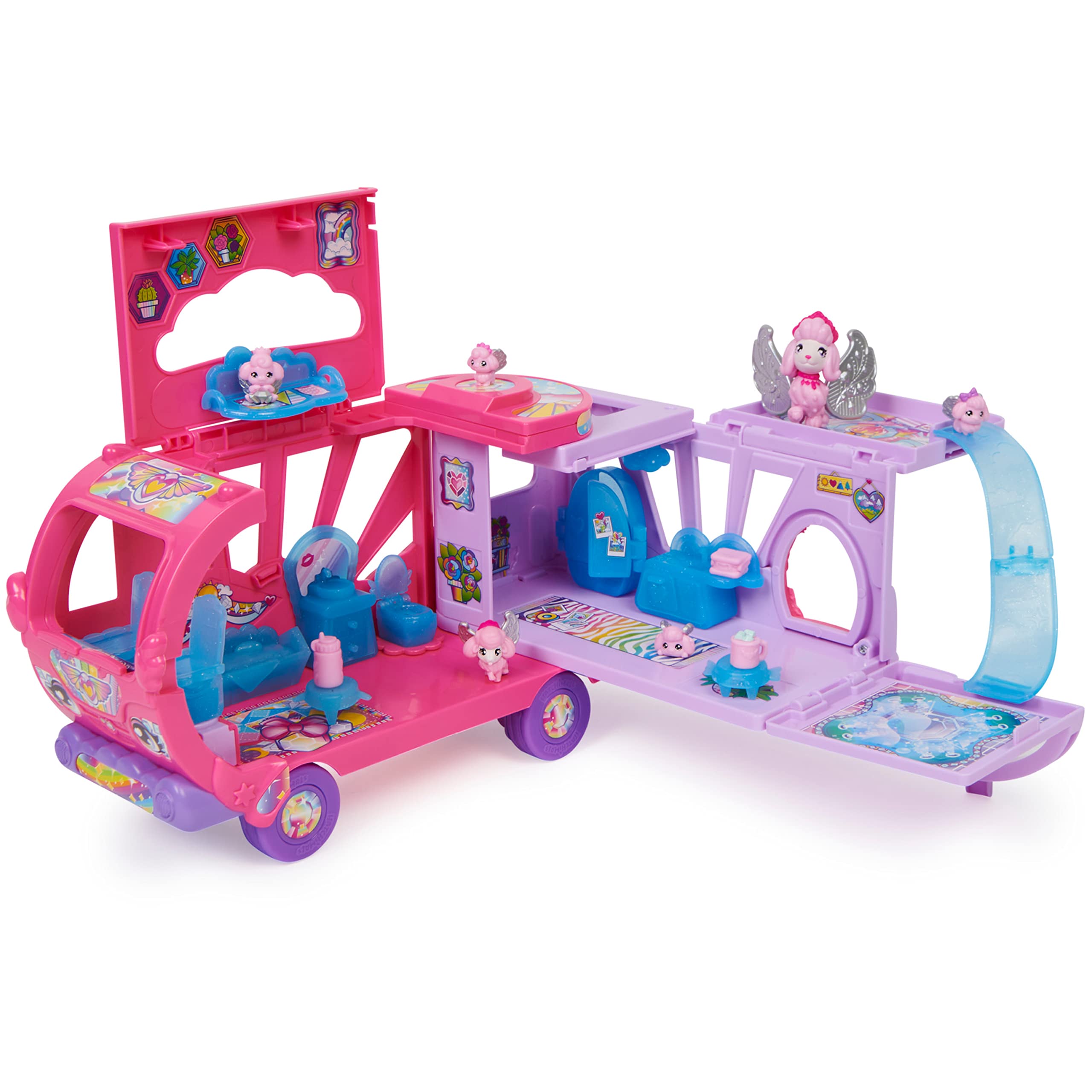 HATCHIMALS CollEGGtibles Rainbow-cation Camper Playset with 6 Sparkling Poodles | Ages 5+ 3