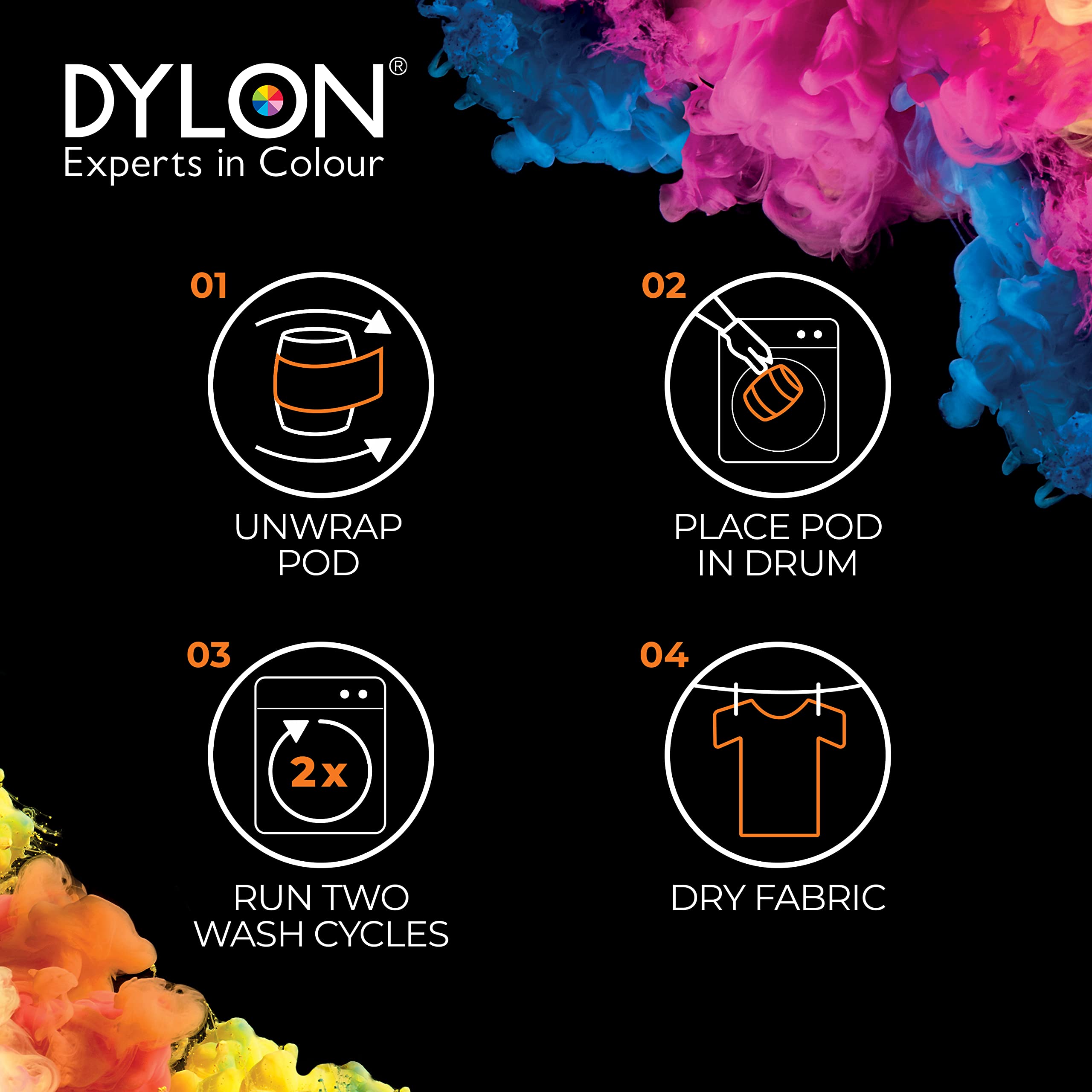 Dylon Washing Machine Fabric Dye Pod - Passion Pink | 350g 4