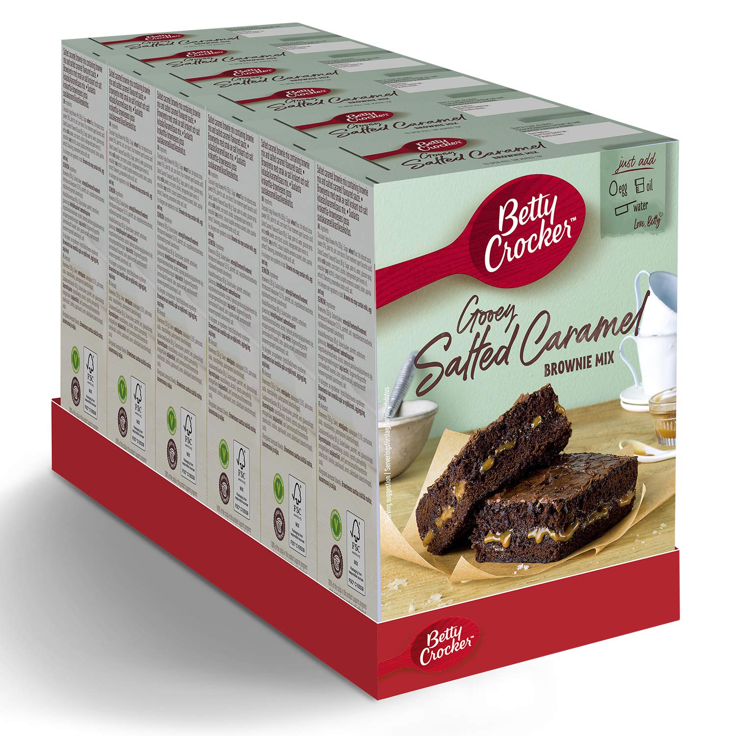 Betty Crocker - Delights Gooey Salted Caramel Brownie Cake Mix 430g 1