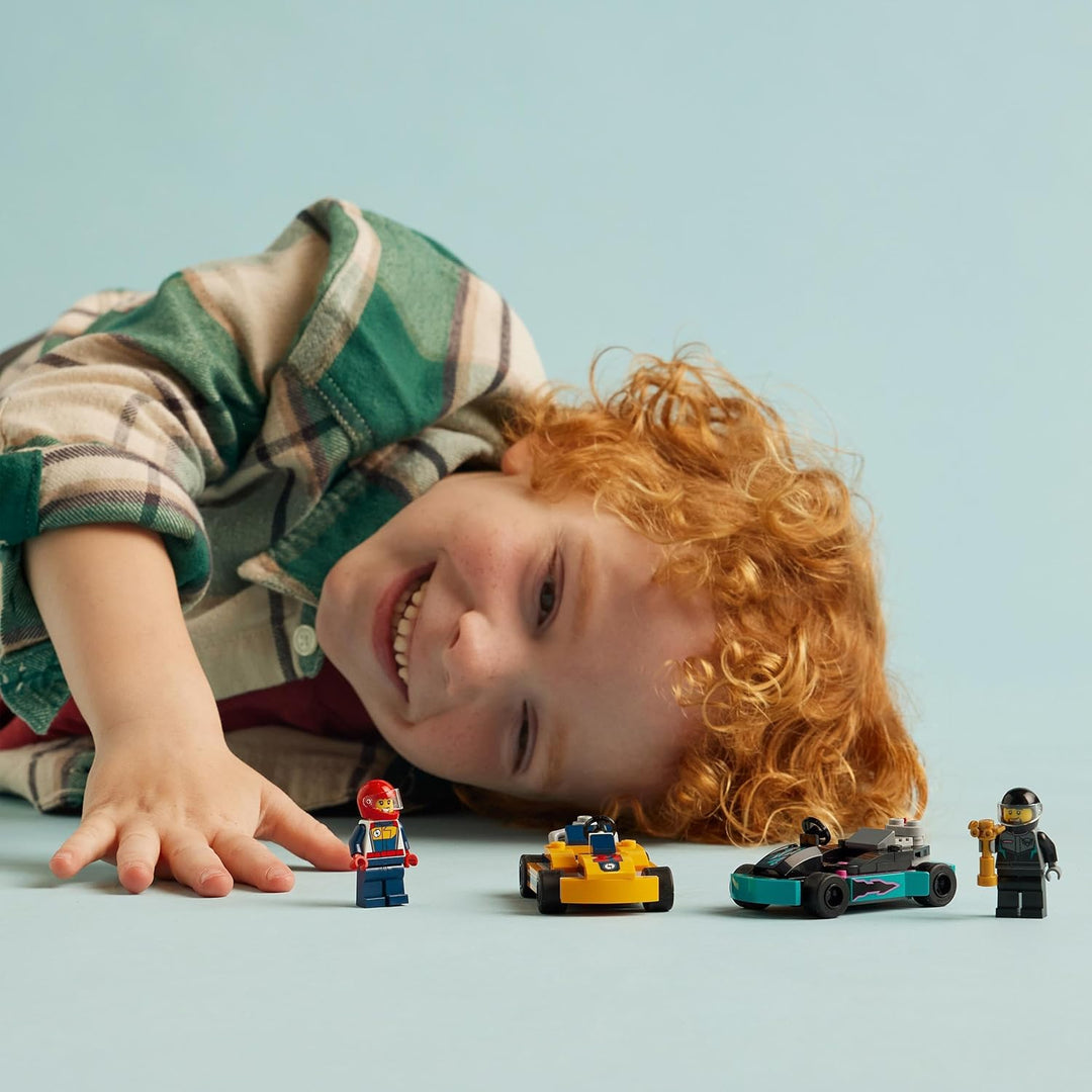 LEGO City Go-Karts and Race Drivers Playset - Buildable Racing Vehicles with Minifigures for Kids 5+