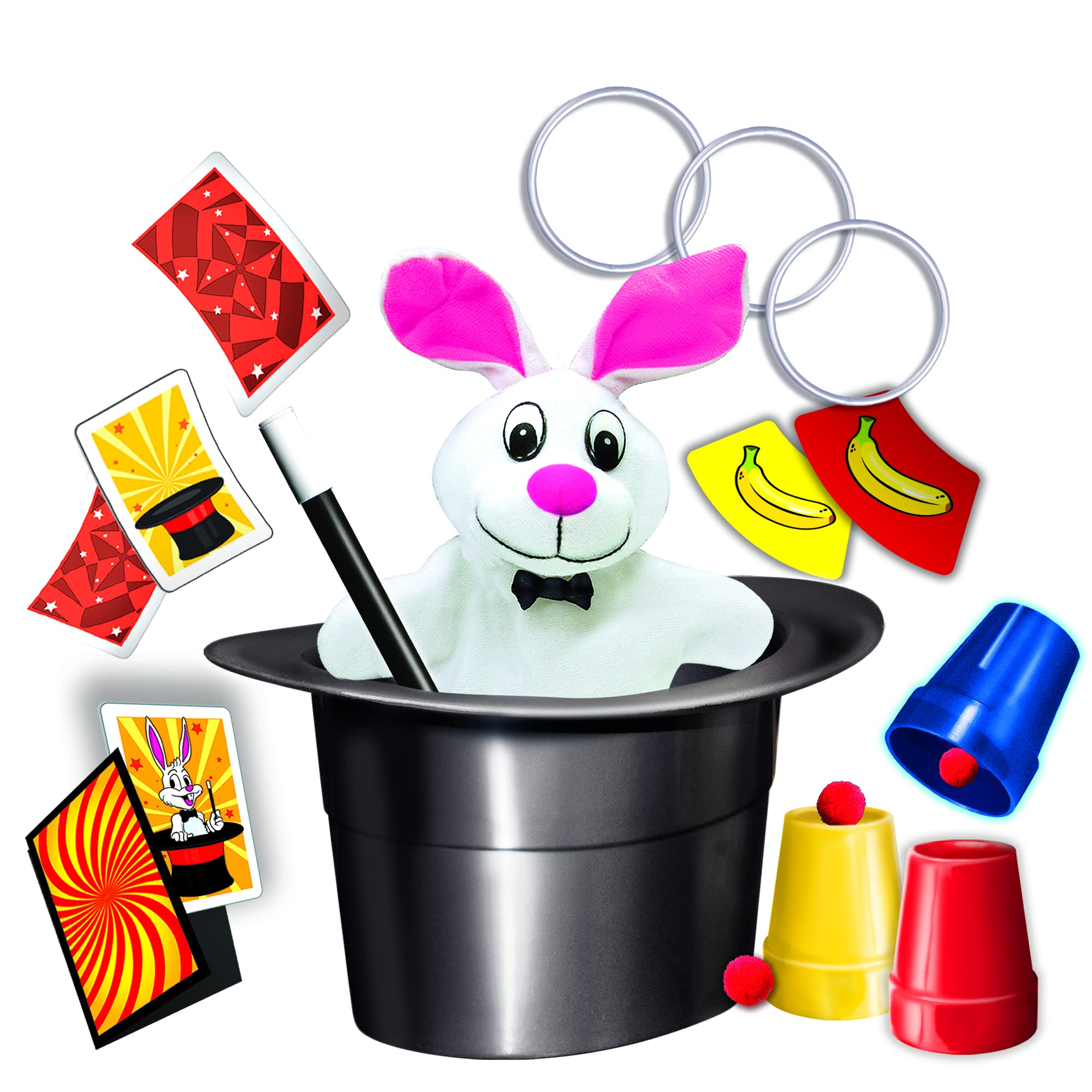 That's Magic Magic Hat Set with 75 Tricks, Rabbit, and Secret Compartment Hat for Kids 17