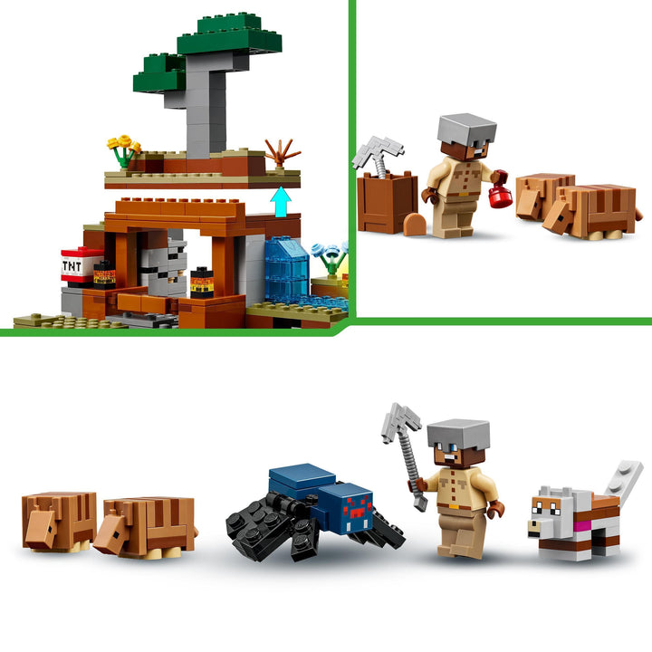 LEGO Minecraft The Armadillo Mine Expedition 21269 - Building Set for 8+ Year Olds