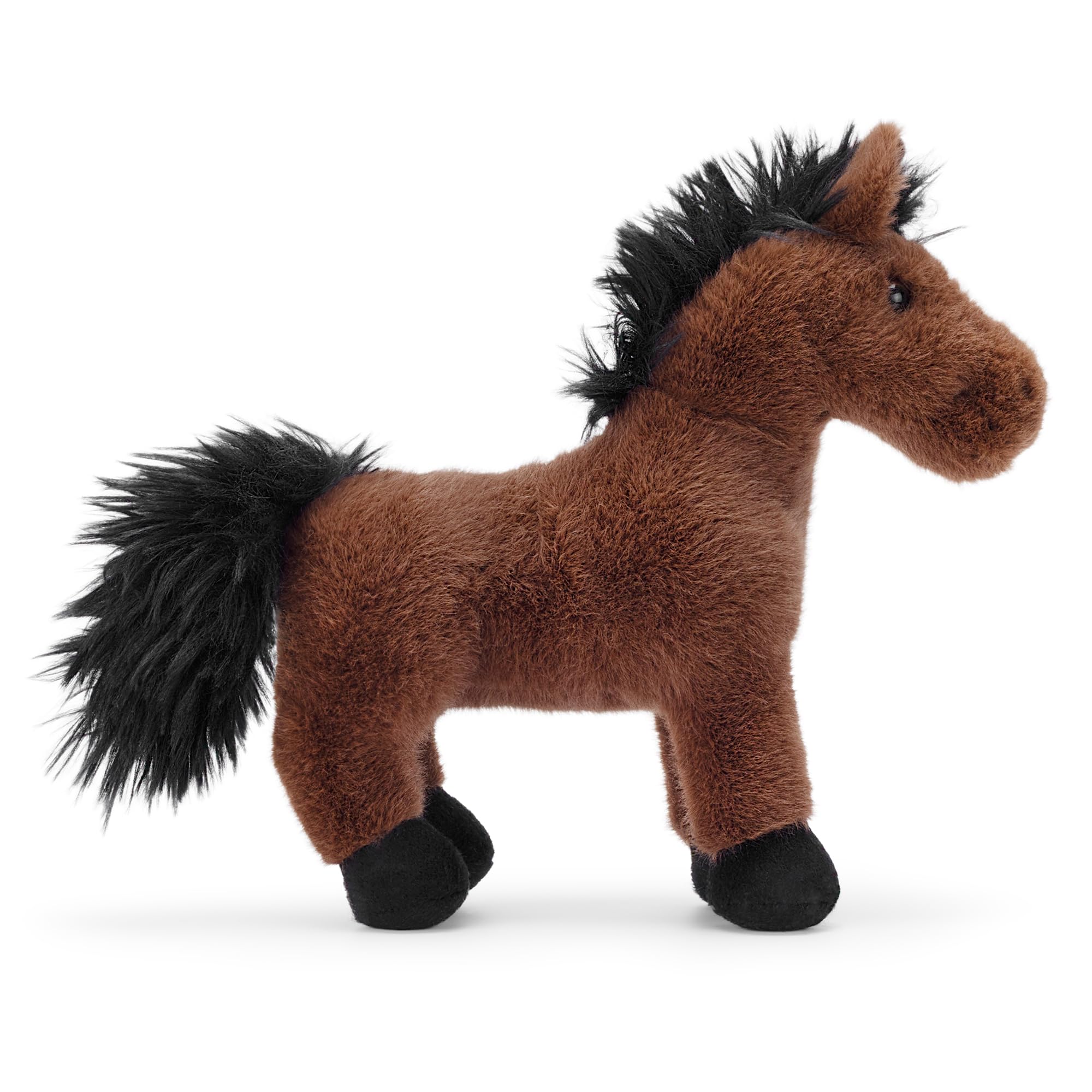 Zappi Co Chris the Dark Brown Horse Plush Toy - Soft Stuffed Animal | 25 cm Size | Recycled Filling 7