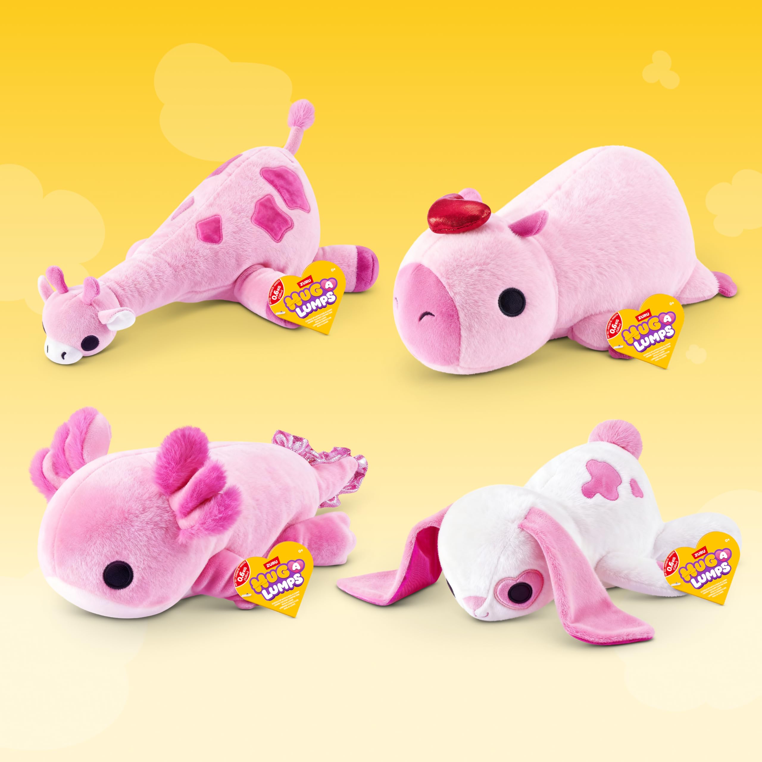 Hug-A-Lumps Love Collection Small Weighted Plush - 2 Pack | 0.75kg Each | Super-Soft Polyester 4