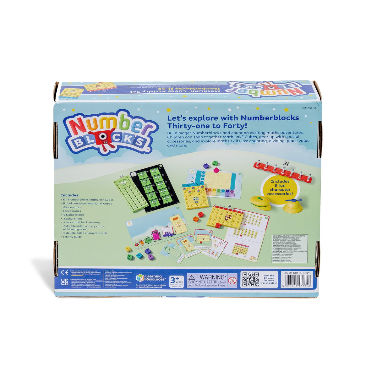 Learning Resources Numberblocks MathLink Cubes 31-40 Activity Set - 408 Pieces, Age 3+