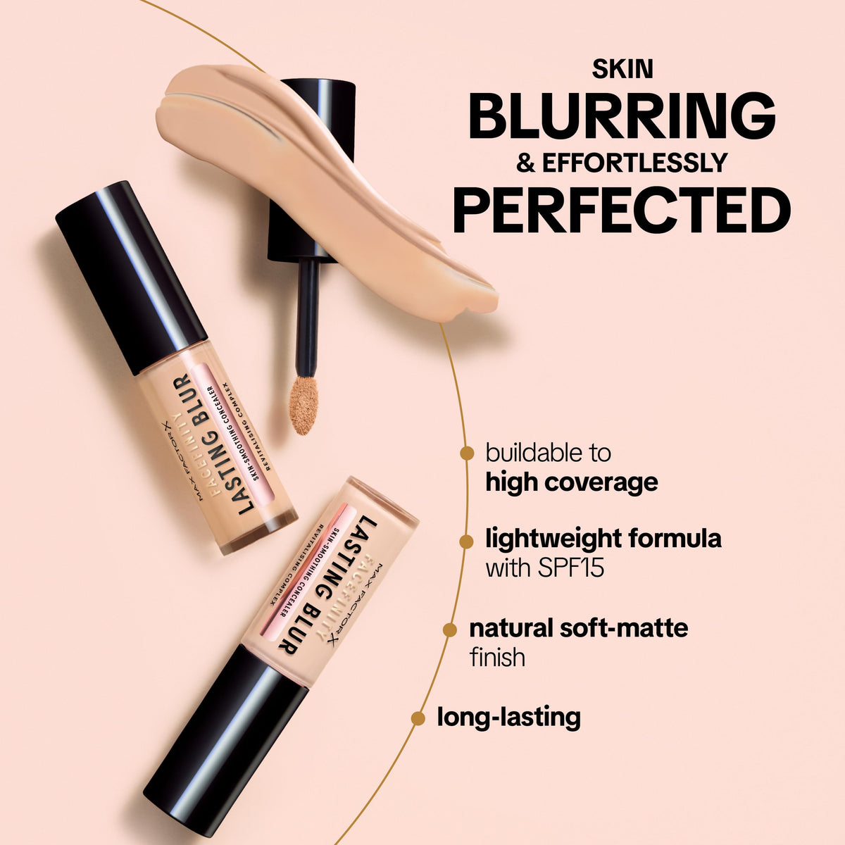 Max Factor Facefinity Lasting Blur Concealer - 7W Honey, 7.5 ml, SPF 15