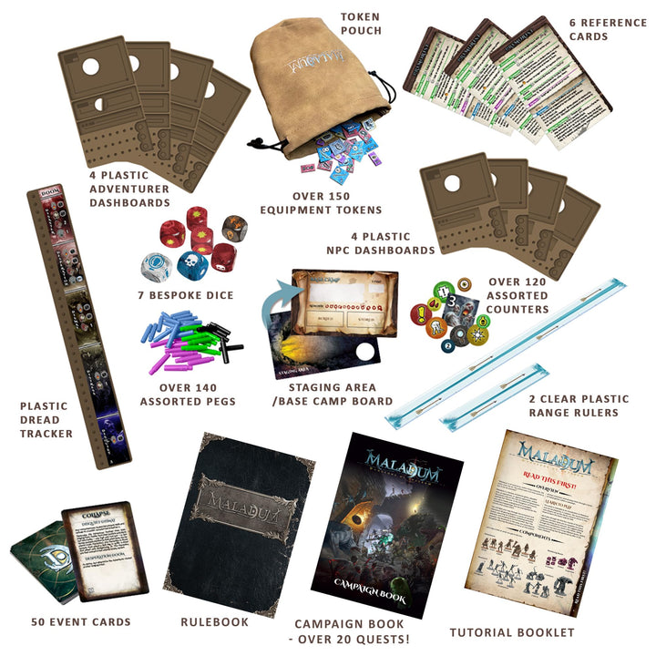 Battle Systems Maladum Dungeons of Enveron Starter Set - Fantasy Miniature Board Game
