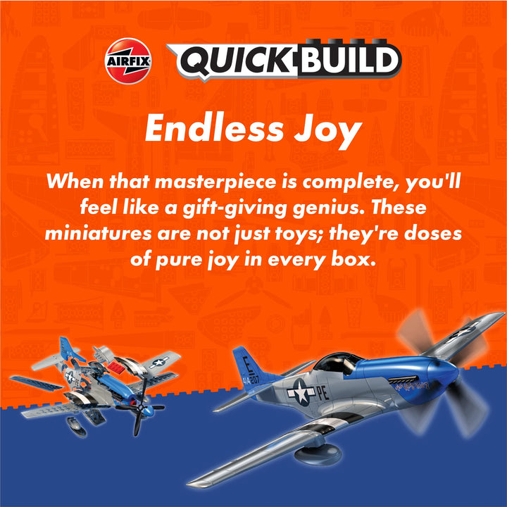 Airfix Quick Build Spitfire Model Kit J6000 - Snap-Together Plastic Aircraft Model for Kids 8+