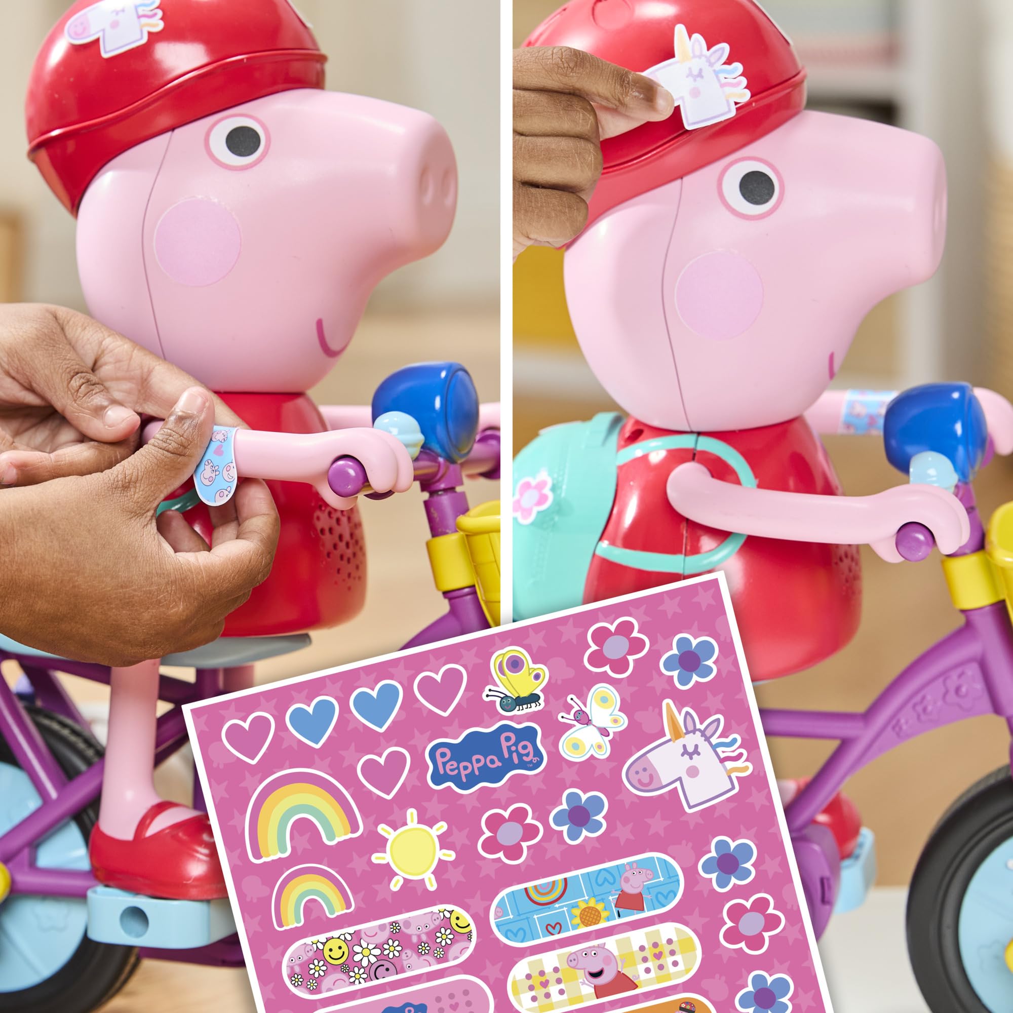 Peppa Pig Ready, Pedal, Go! Interactive Figure with Bike and Sounds - Ages 3+ 8