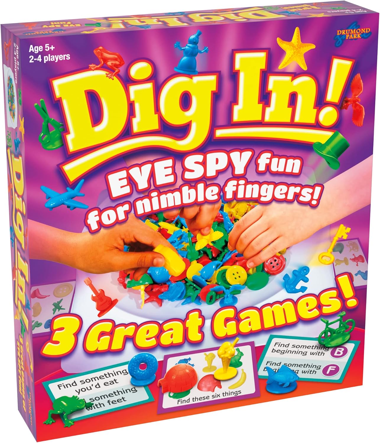 Drumond Park Dig In 3-in-1 Family Board Game for 2-4 Players 1