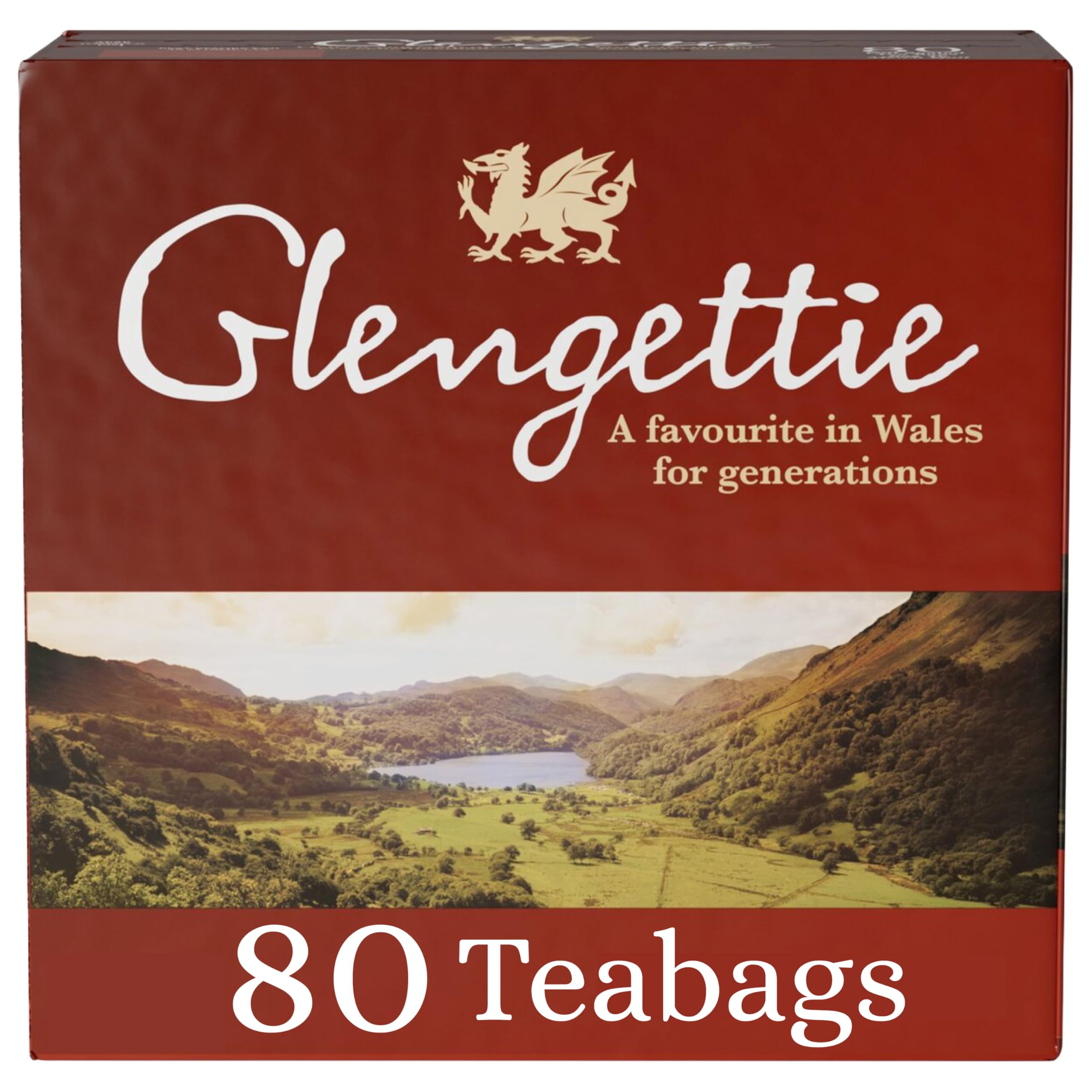 Glengettie Strong Black Tea Bags - 80 Count, 250g Foil Sealed Pack