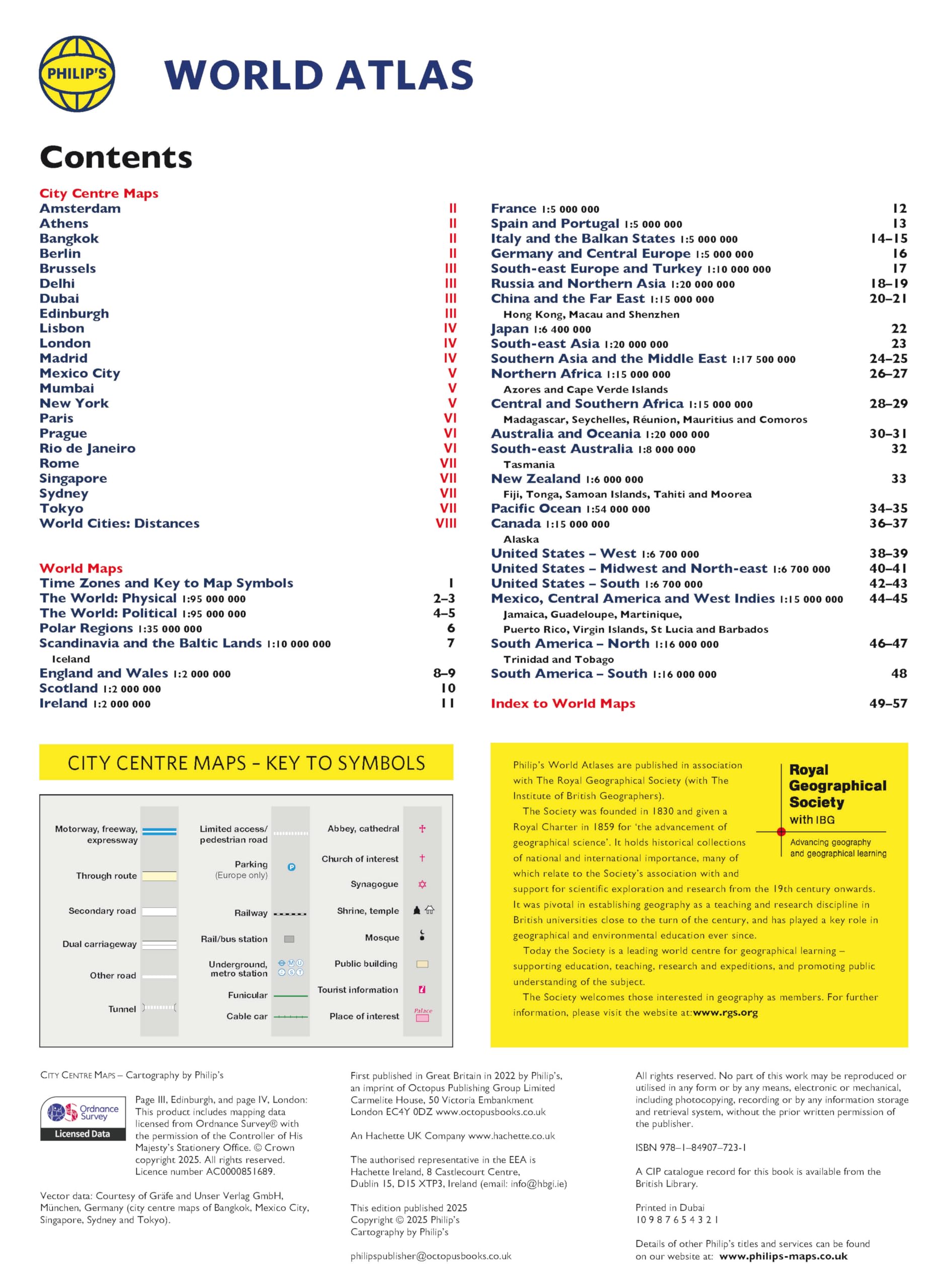 Philip's RGS World Atlas (A4) - Global Cities, Facts and Flags | Paperback 2