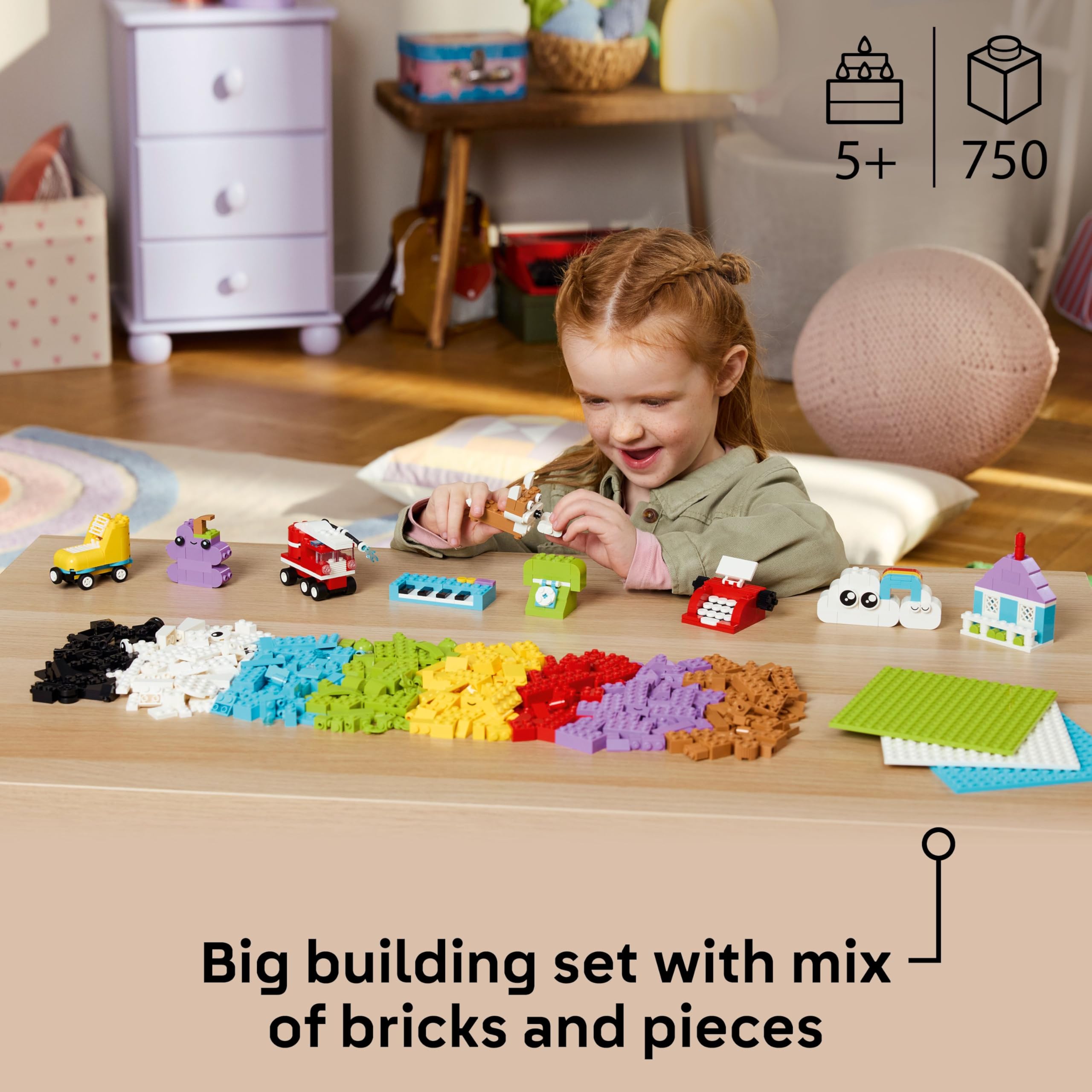 LEGO Classic Creative Build-and-Play Box 11044 - 750 Pieces | Ages 5+ | 2025 Model