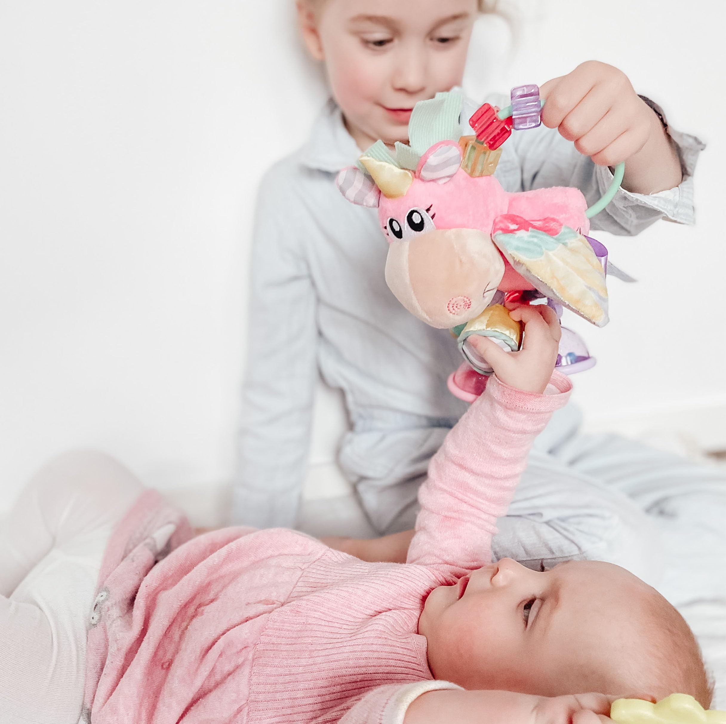 Playgro Unicorn Clip Clop Activity Rattle - Sensory Teether for 3M+ 8