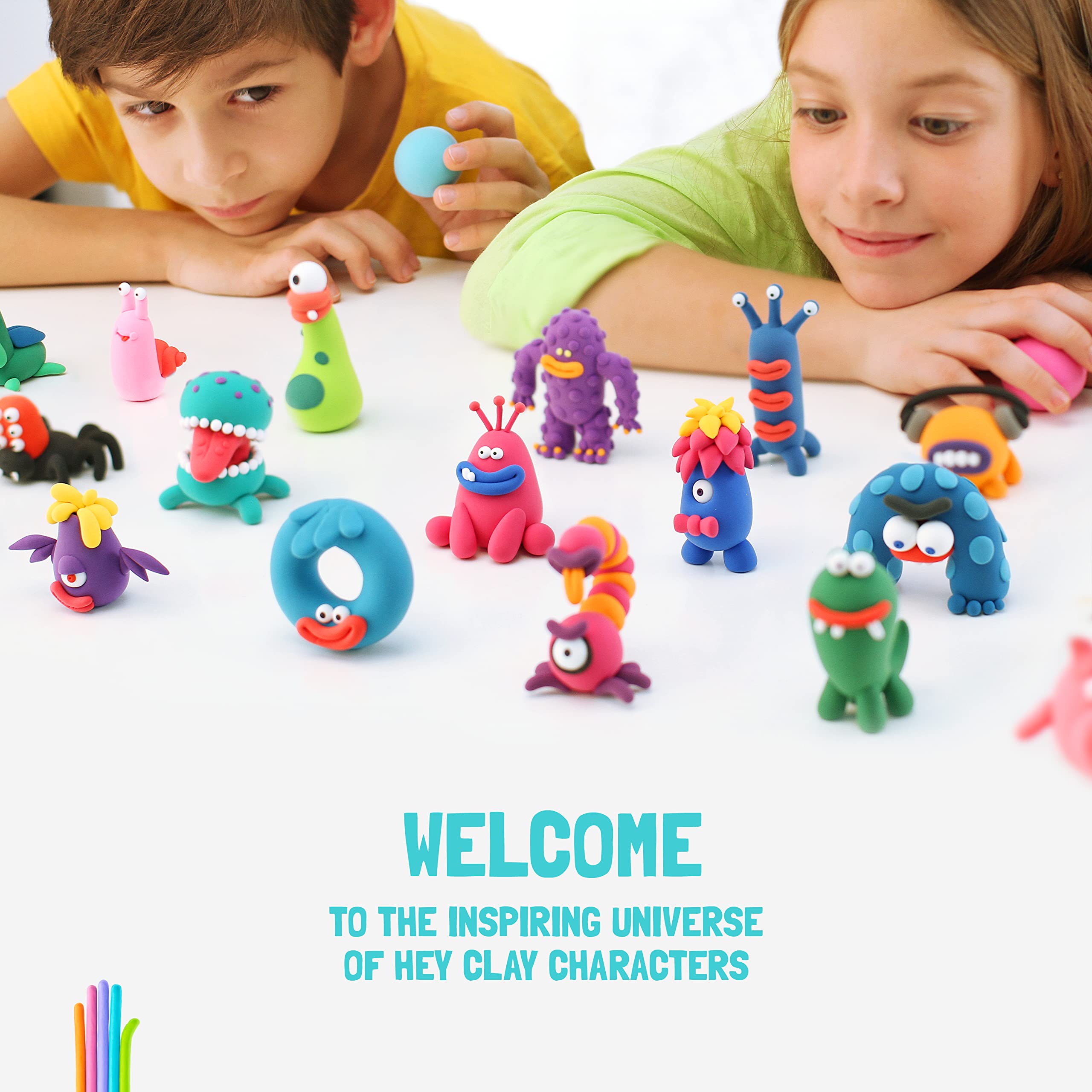 HEY CLAY Dinos Set - Air Dry Modeling Clay Kit with 15 Colors & Sculpting Tools for Kids 3+ 8