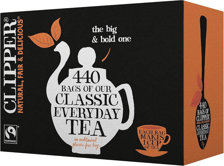 Clipper Fairtrade Everyday One Cup Teabags (440 Teabags)