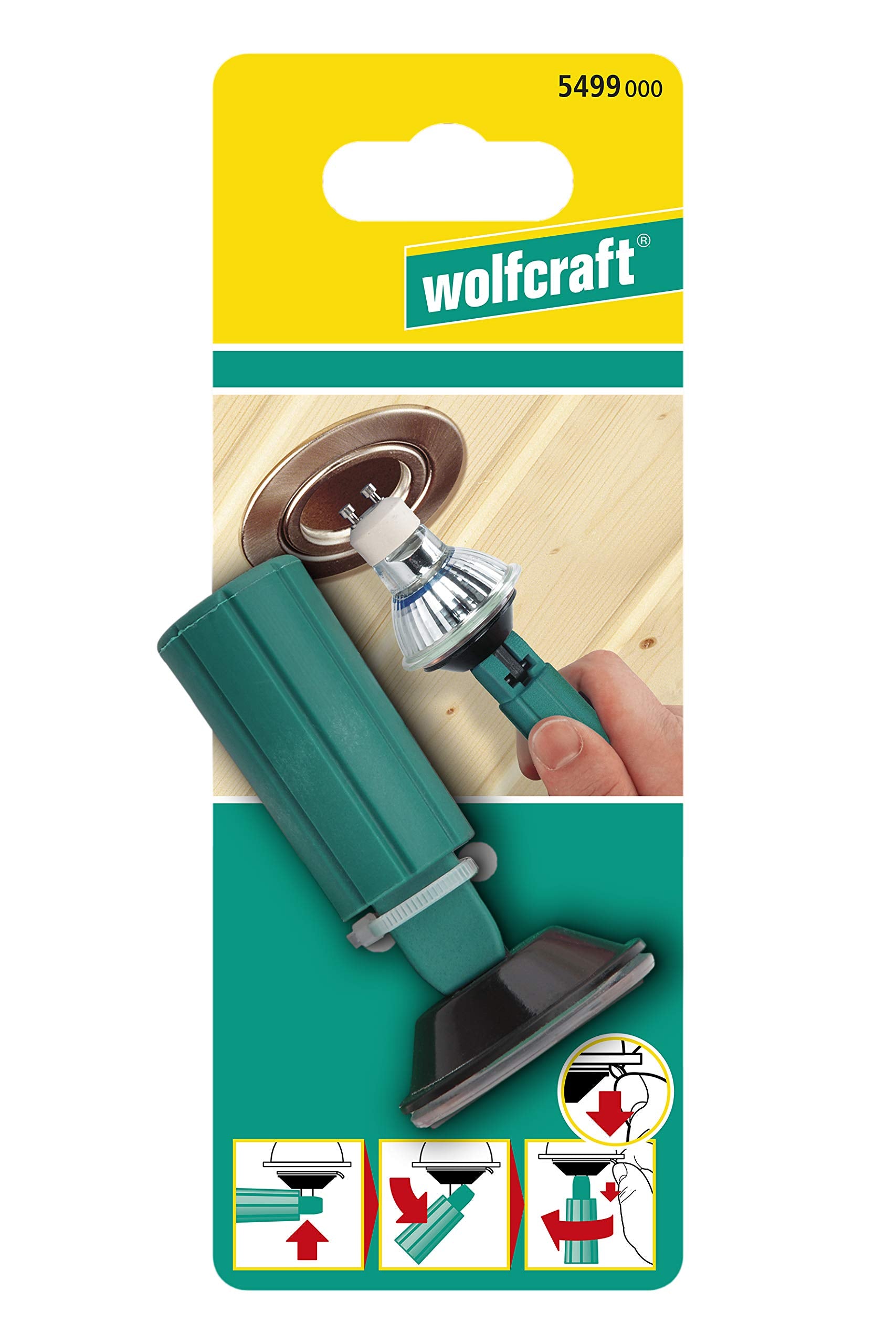 Wolfcraft 5499000 – Halogen Bulb Extractor Tool for GU10 and High-Voltage Lamps 9