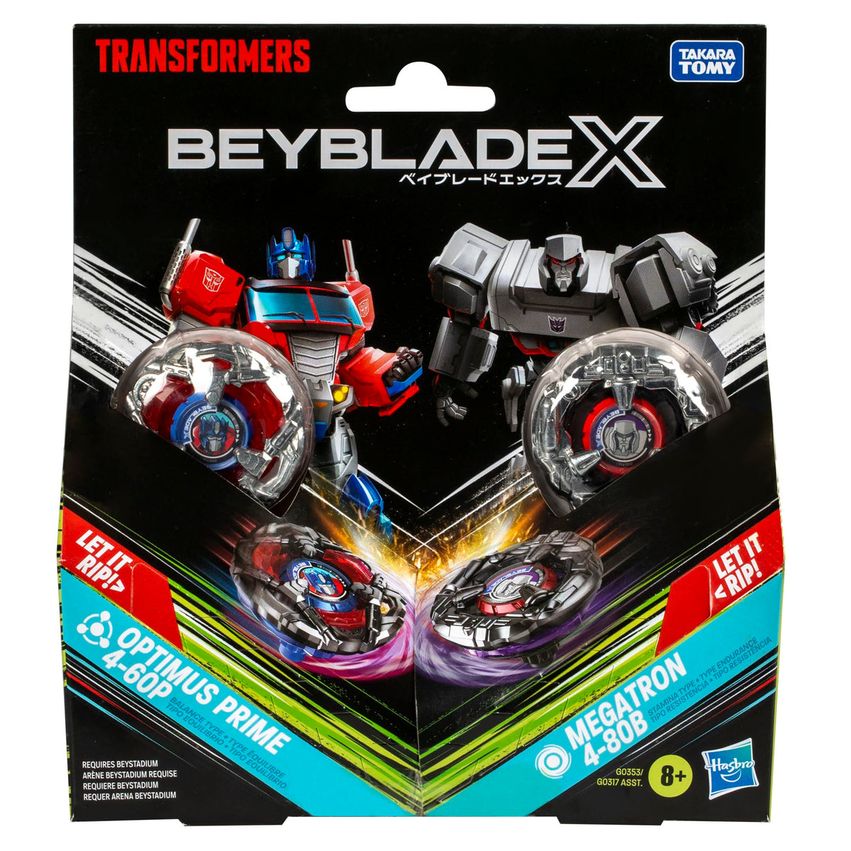 Beyblade X Transformers Optimus Prime vs. Megatron Multipack Set - Ages 8+ 3