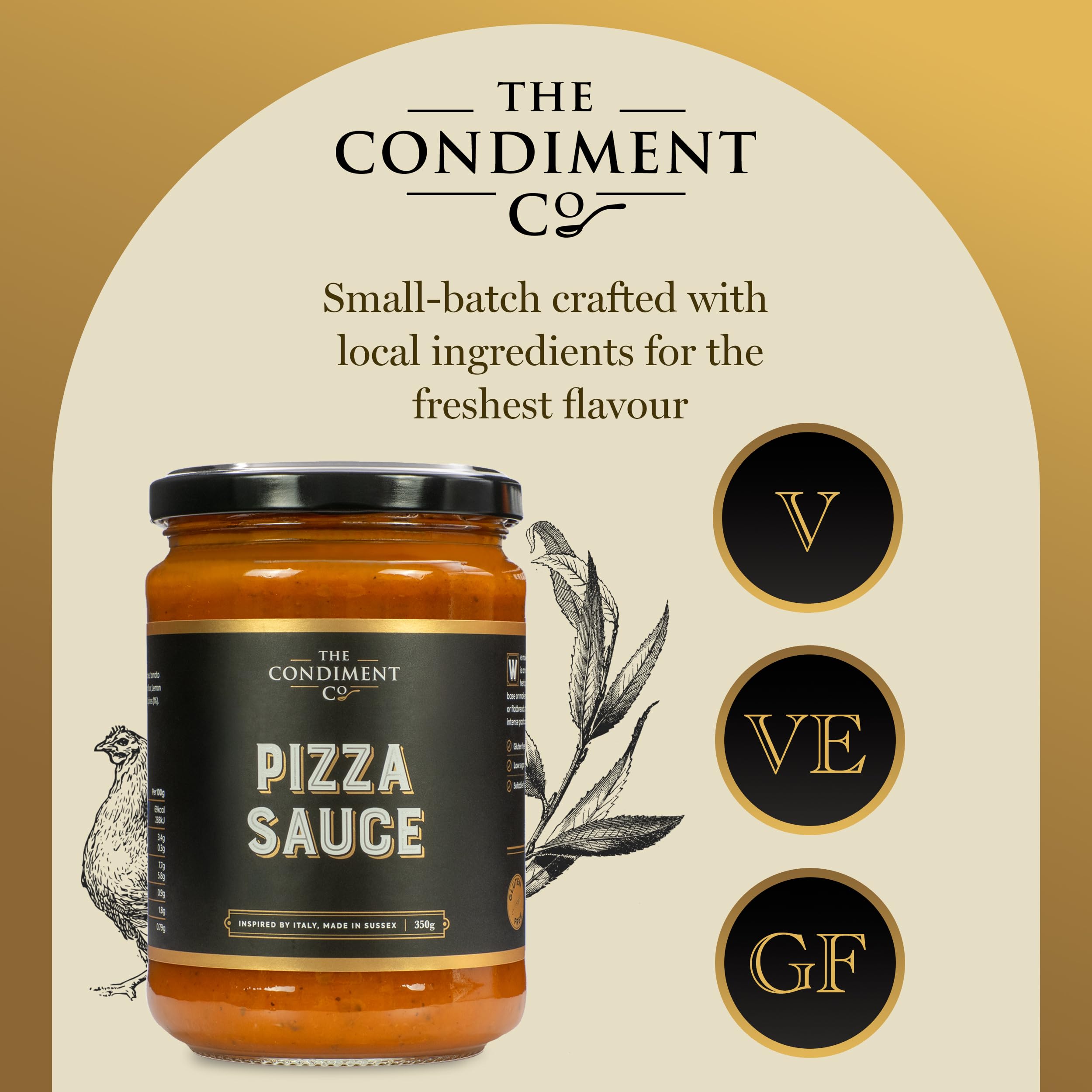 The Condiment Company Pizza Sauce, Rich Tomato & Herb Cooking Sauce 2