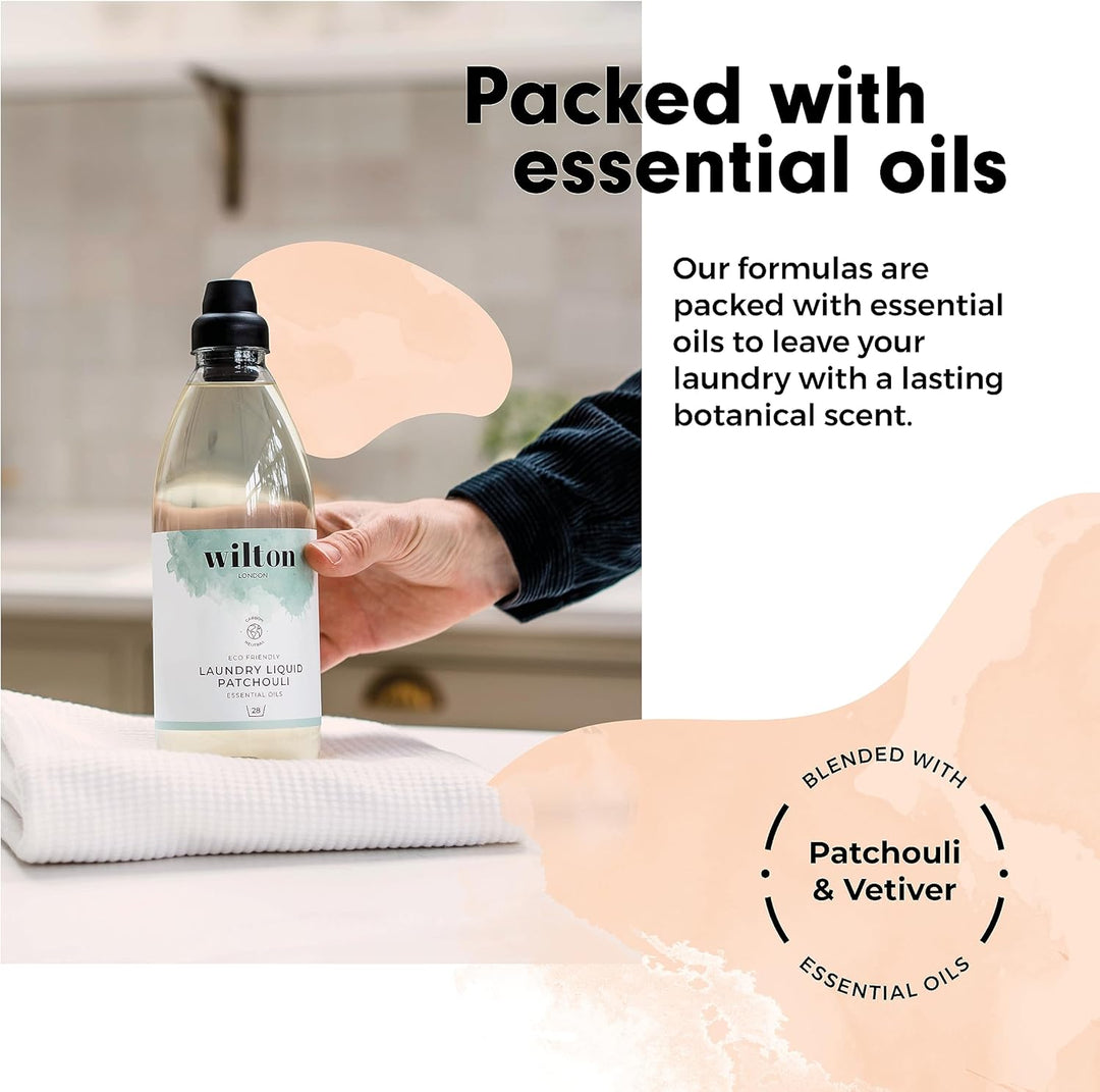 Wilton London Eco-Friendly Patchouli Laundry Liquid (1.09 kg, 28 Washes)