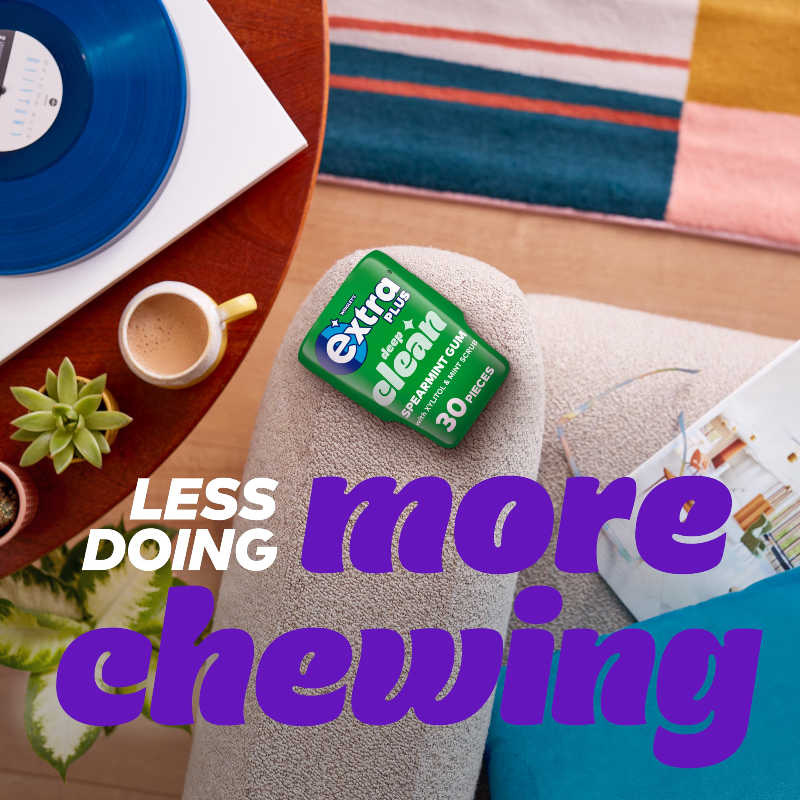 WRIGLEY'S EXTRA Deep Clean Mint Scrub Sugar Free Chewing Gum - 30 Pieces Bottle 7