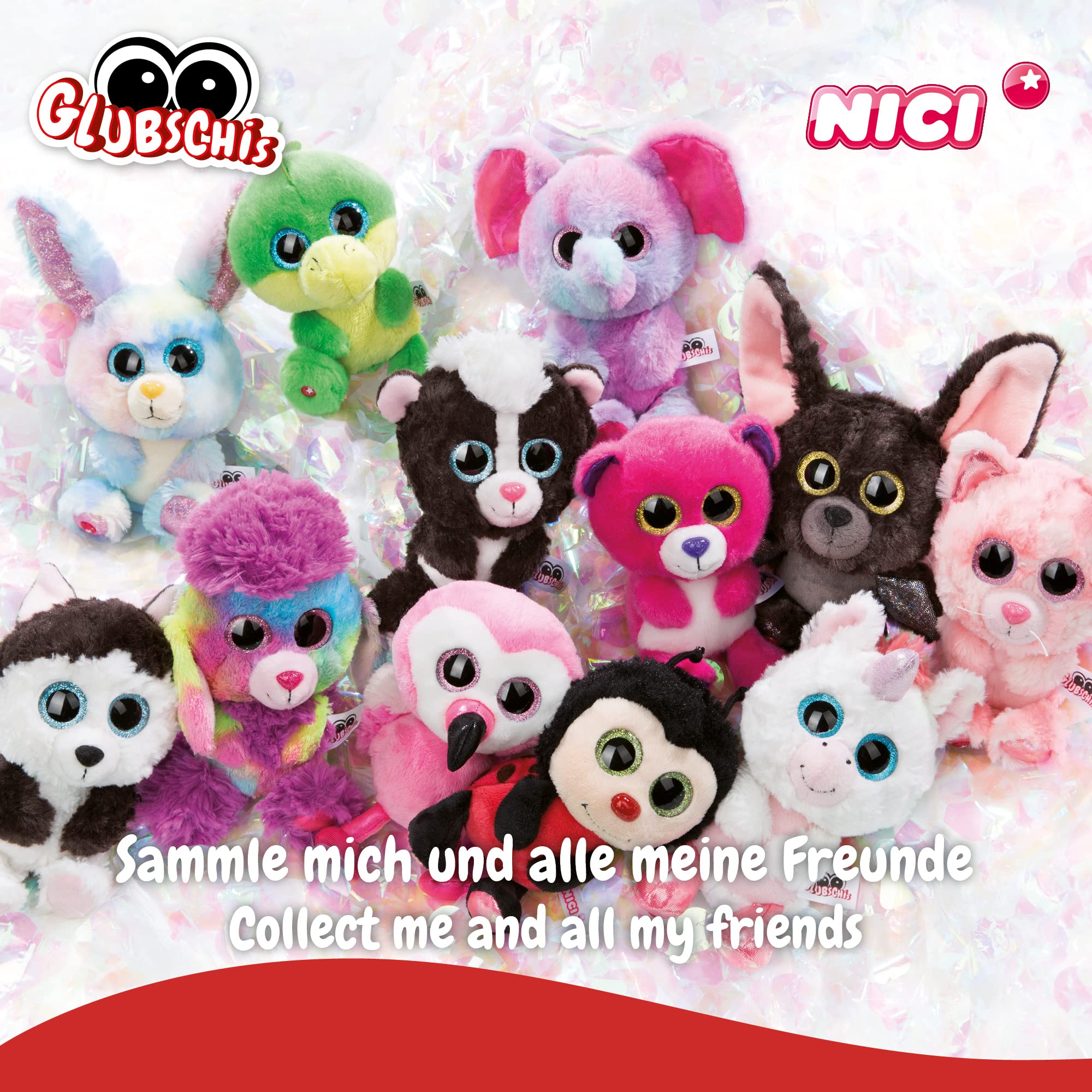 Nici 47661 Glubschis Donkey Donki 9cm - Soft Plush Keyring Toy 2