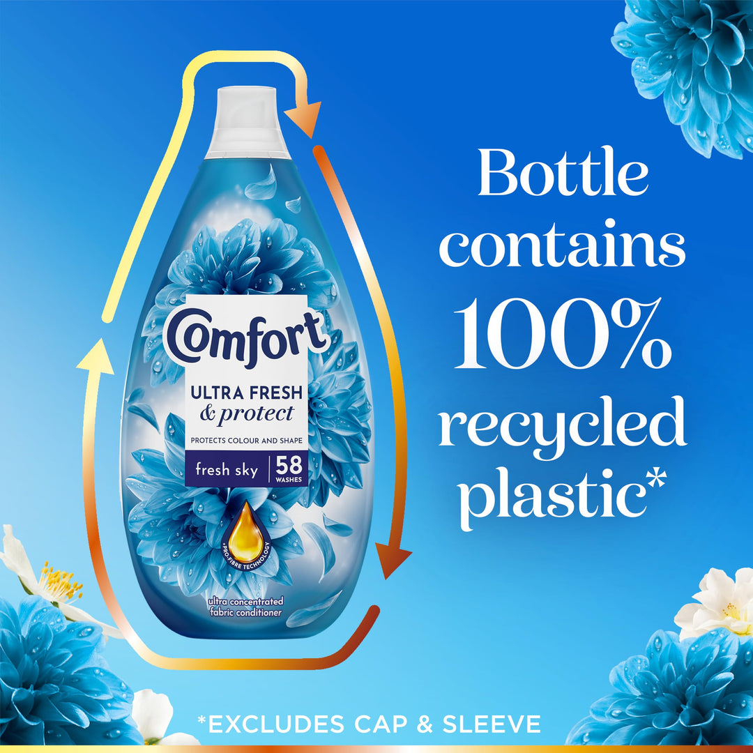 Comfort Ultra Fresh & Protect Fresh Sky Fabric Conditioner - Liquid Fabric Softener