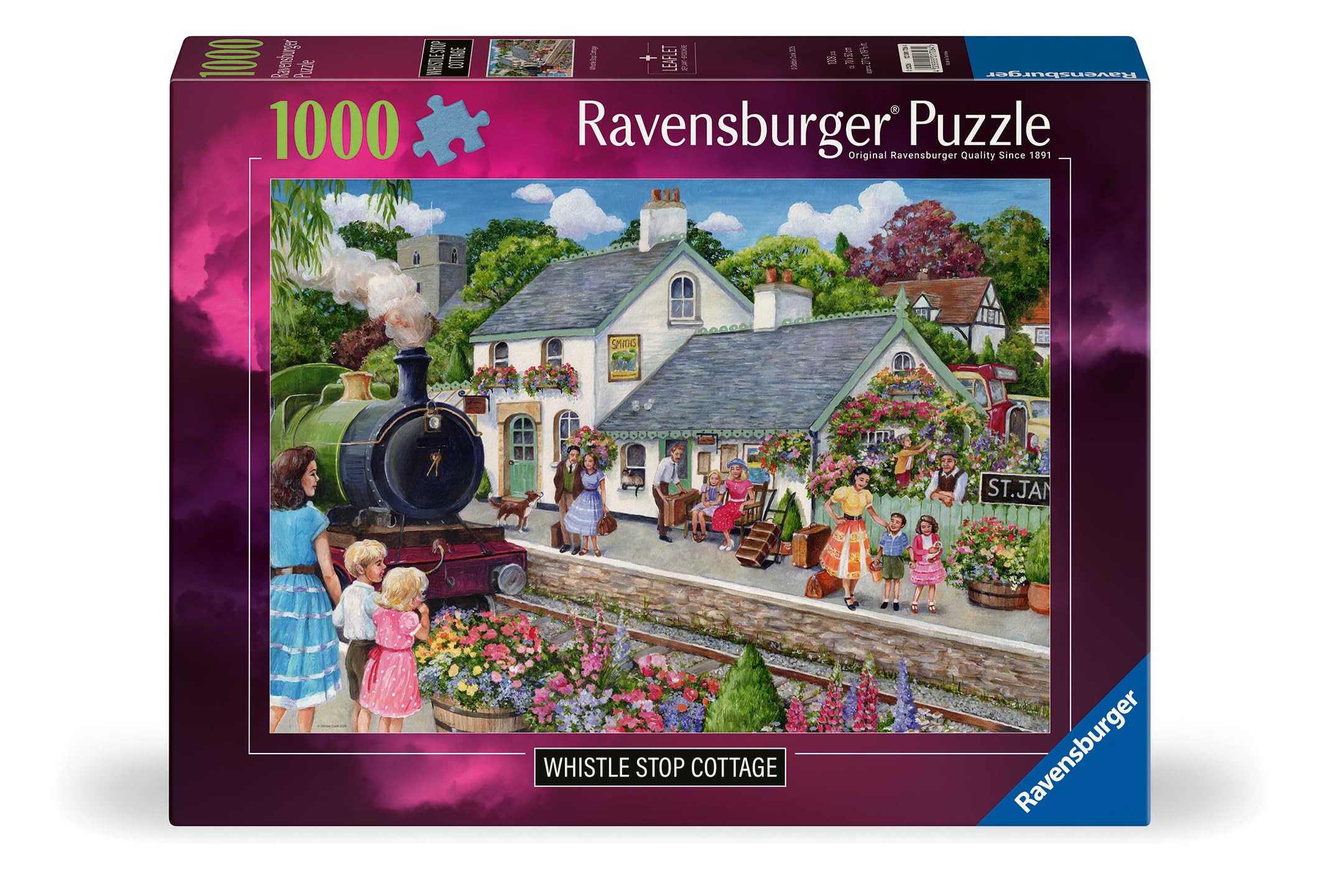 Ravensburger Whistle Stop Cottage 1000 Piece Jigsaw Puzzle - FSC Certified Cardboard 2