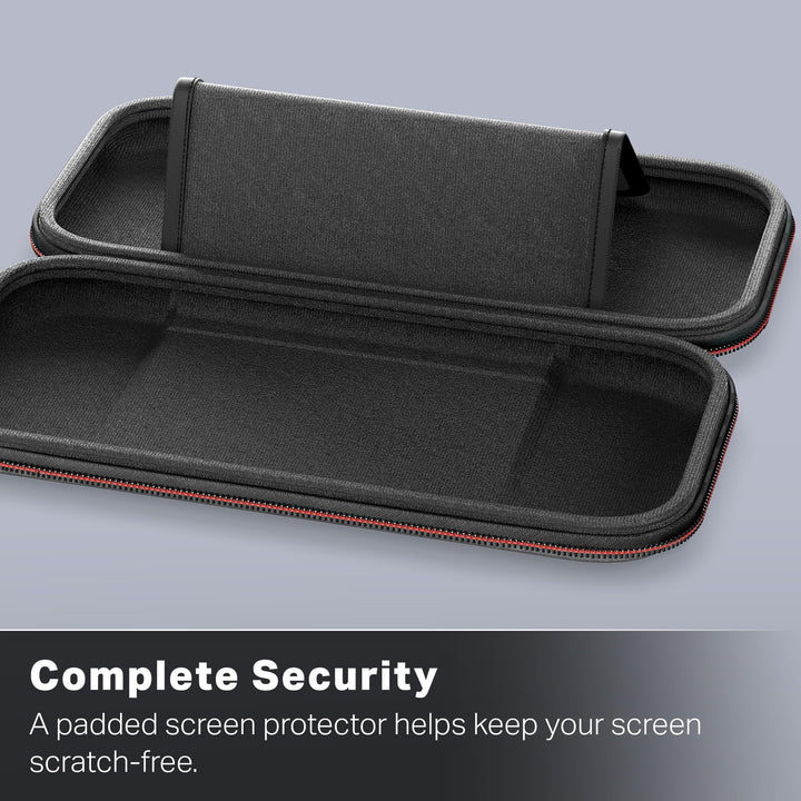 PowerA Slim Case for Nintendo Switch 2 - Grey, Officially Licensed, Holds 10 Games, Padded Screen Protector, Built-in Stand