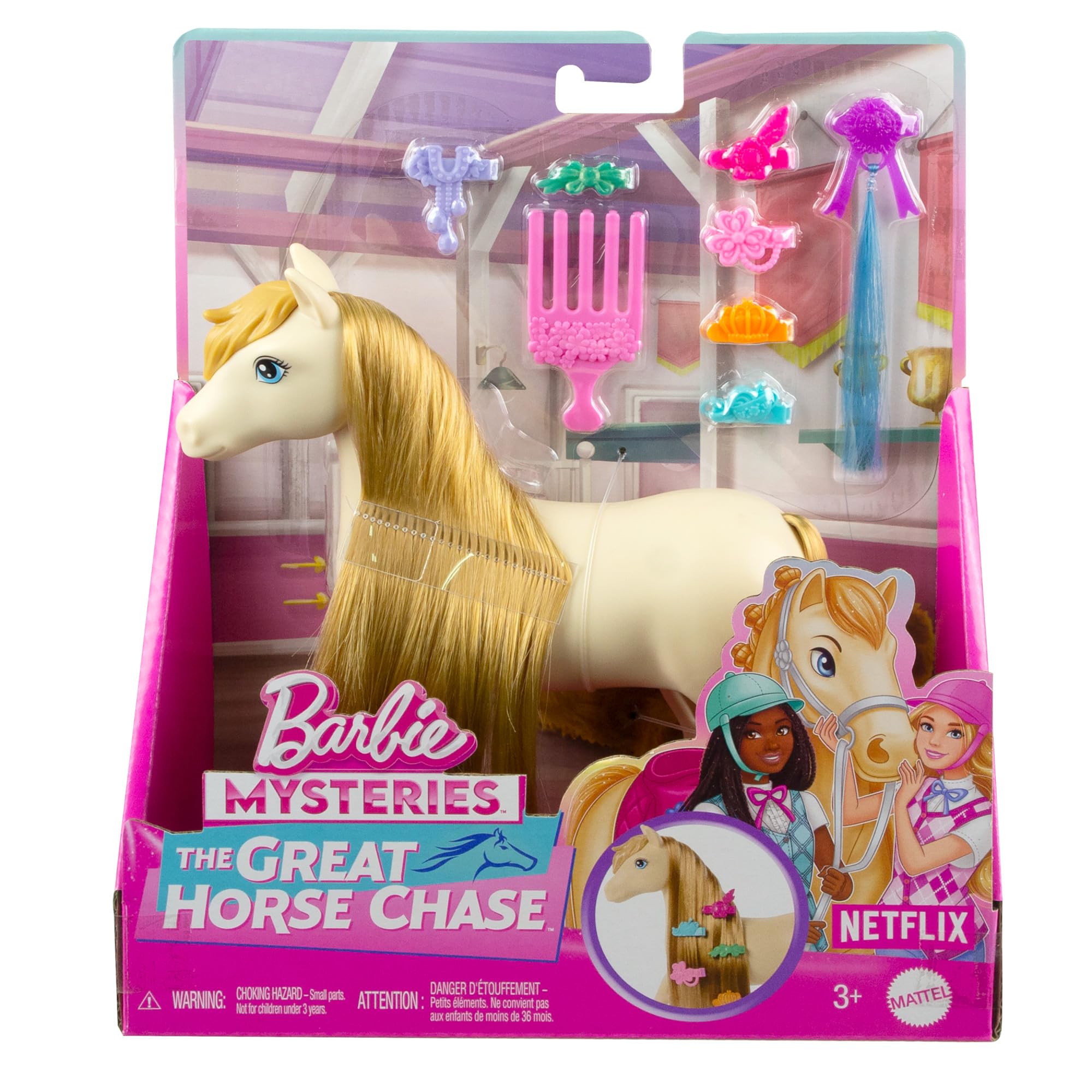 Barbie Horse & Accessories - Tornado or Pepper from Barbie Mysteries Series 12