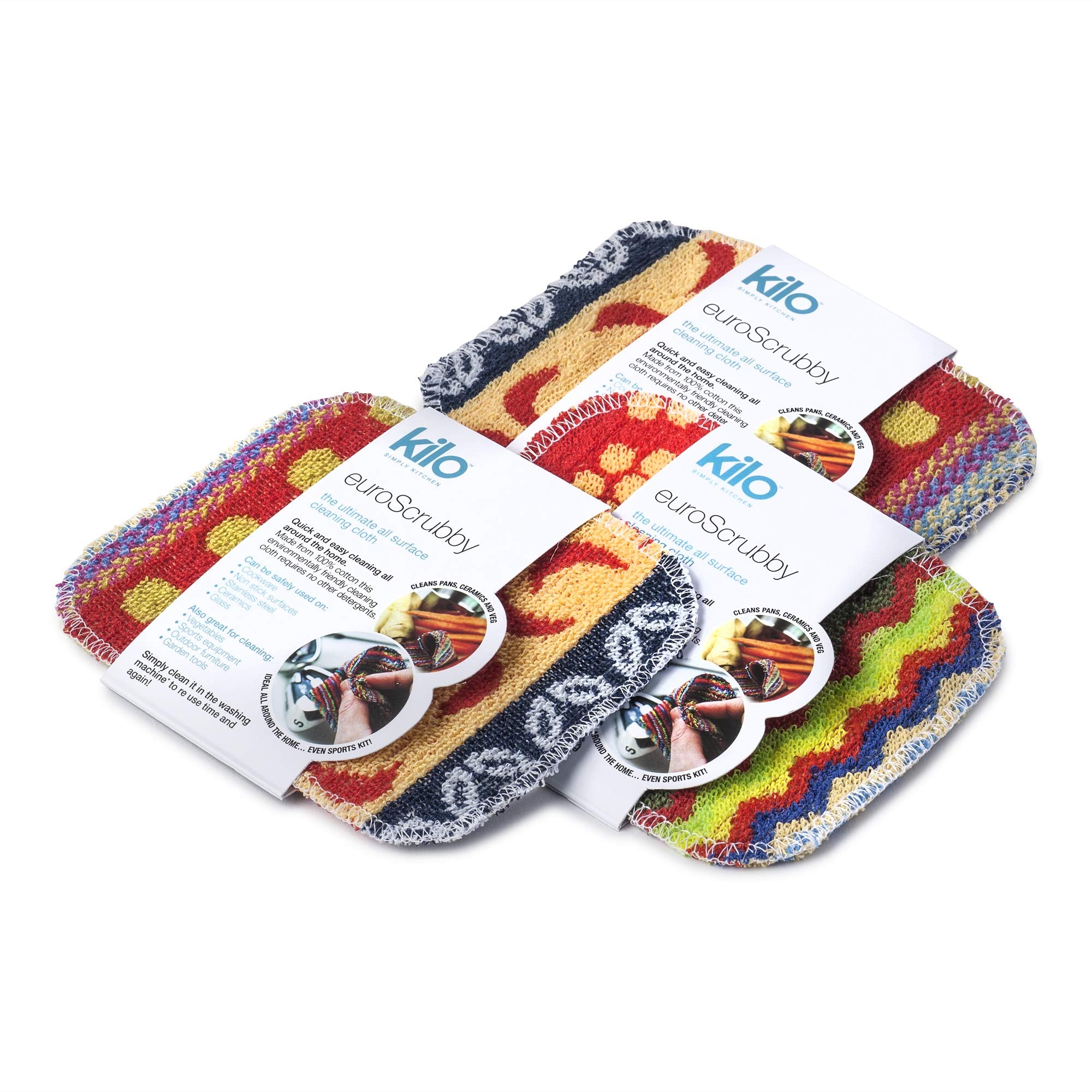 Kilo Non-Scratch Scourer - Multi-Purpose, Non-Abrasive Cleaning Cloth | Set of 3 | 17x13cm 1