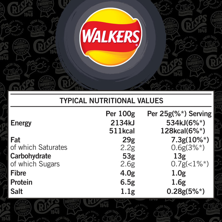 Walkers BBQ Sauce Flavour Crisps Multipack 6x25g
